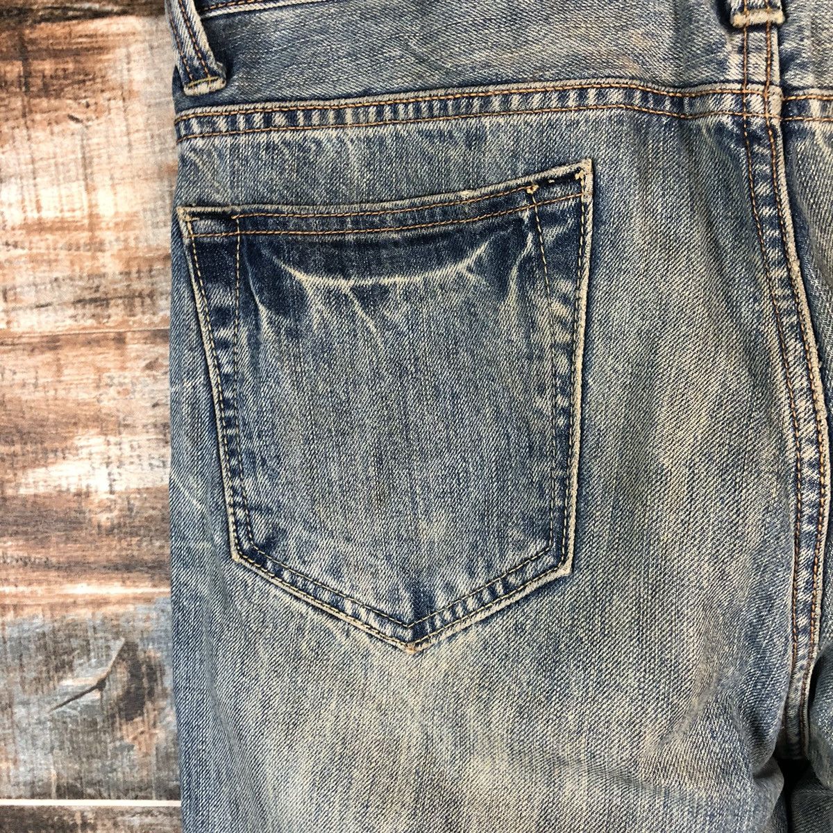 Japanese Brand DLL Navy Blue faded vintage Denim Pants #C206 Size US 32 / EU 48 - 16 Thumbnail