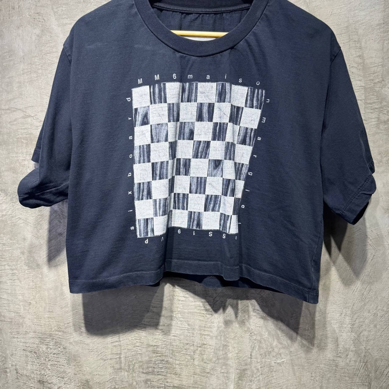 Maison Margiela Maison Margiela MM6 Checkered Print cropped tee Size L / US 10 / IT 46 - 2 Thumbnail