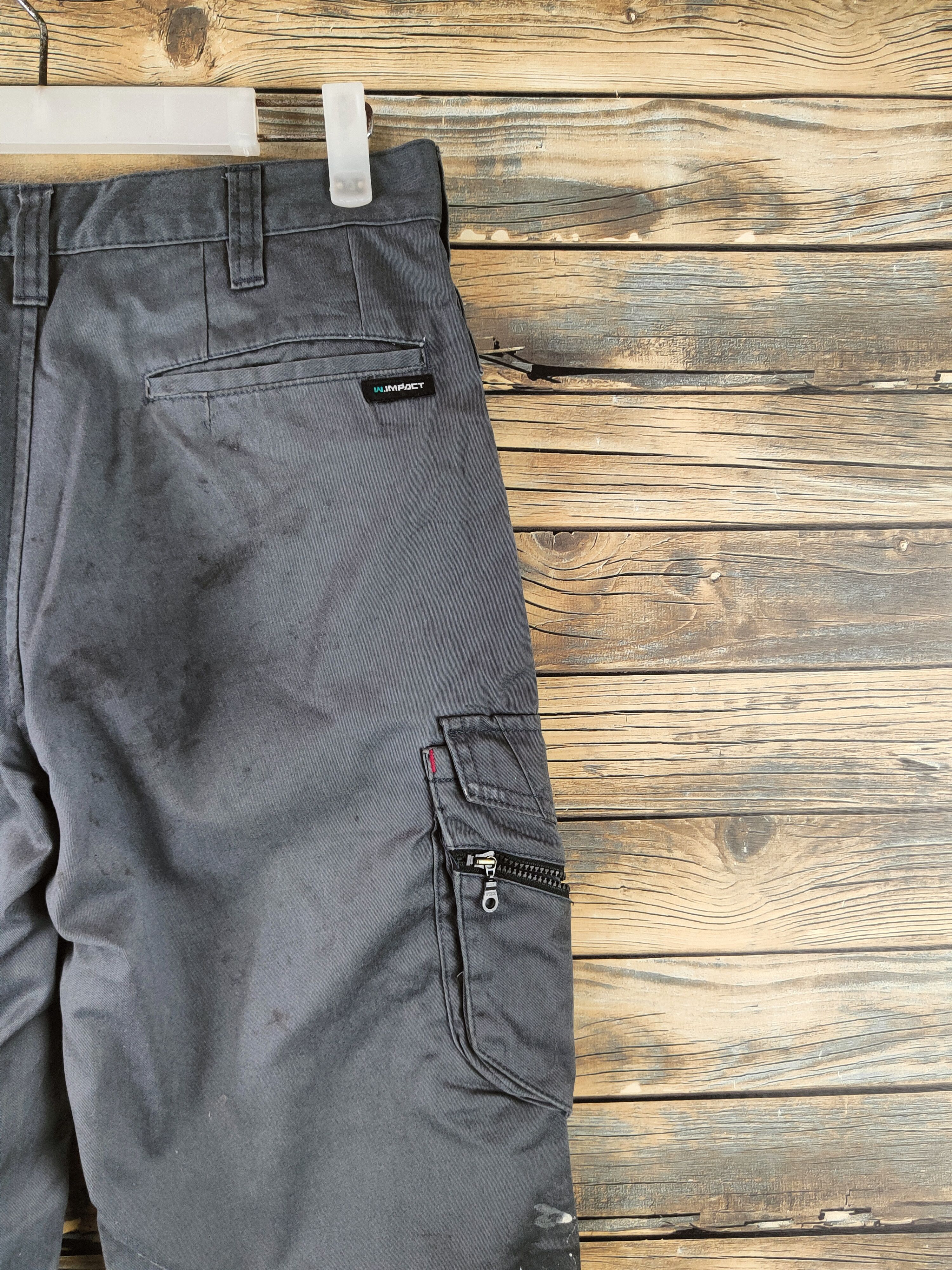 Japanese Brand DL W.impact Dark Gray Multipocket Cargo Pants #46-299 Size US 29 - 11 Thumbnail
