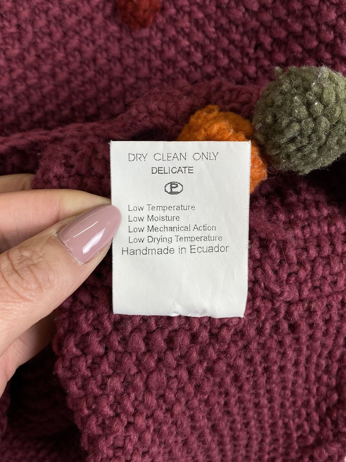 Handmade Vintage Pachamama Hand Knit Buttons Cardigan 90’s With Bubo Size US L / EU 52-54 / 3 - 8 Thumbnail