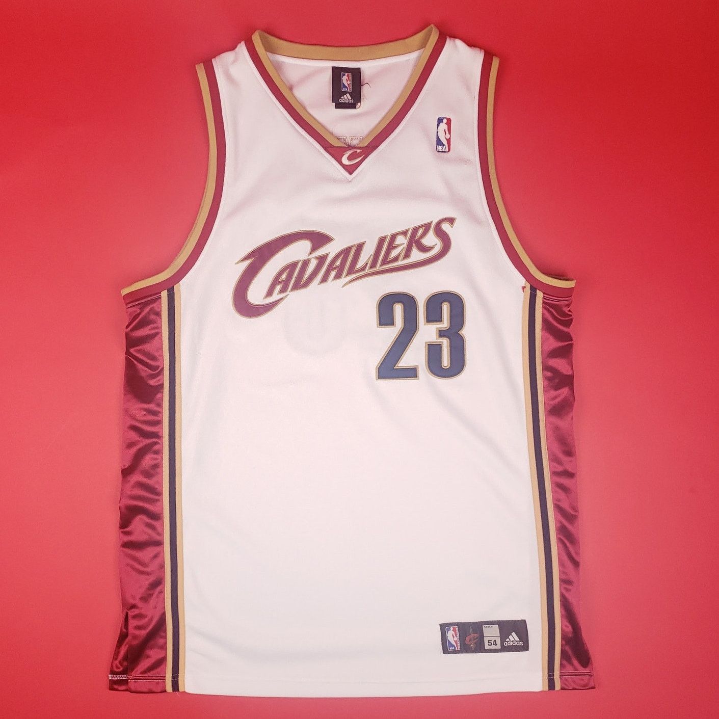 Adidas 2004 LeBron James Cleveland Cavs Cavaliers Adidas Jersey 54 Size US XL / EU 56 / 4 - 1 Thumbnail
