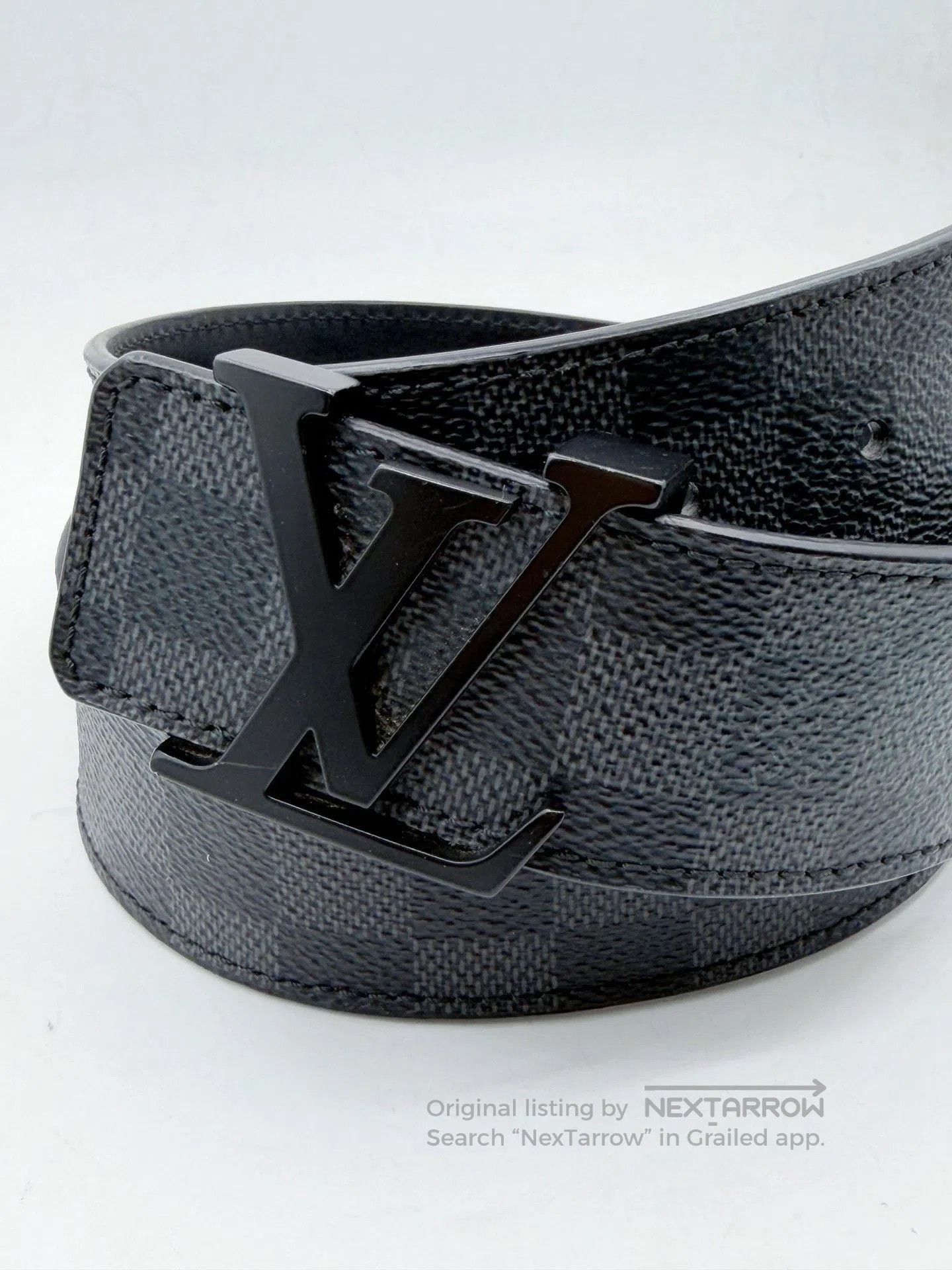 Louis Vuitton Louis Vuitton Black Buckle Damier Belt. Size ONE SIZE - 3 Thumbnail