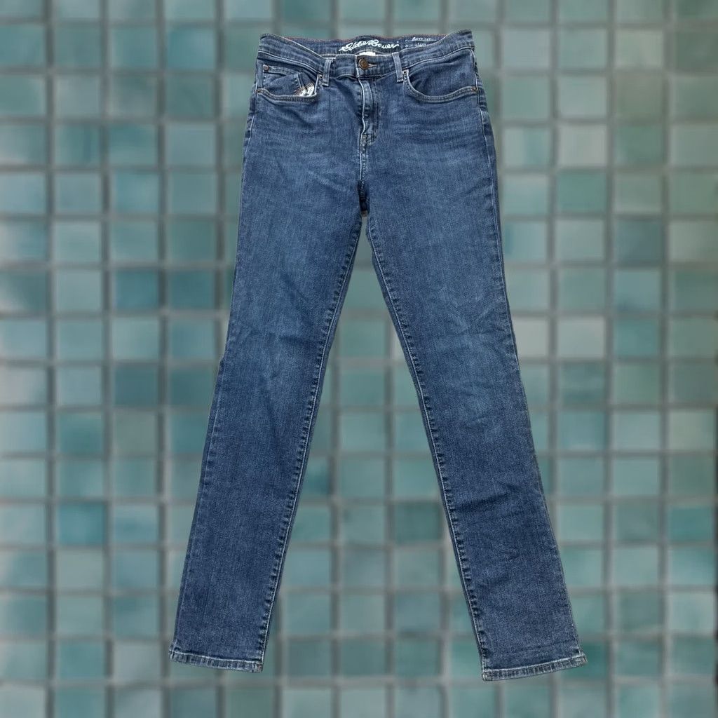 Eddie Bauer Eddie Bauer Jeans Womens 6 Blue Boyfriend Fit Slim Leg Denim Cotton Mid Rise Size 28" / US 6 / IT 42 - 1 Thumbnail