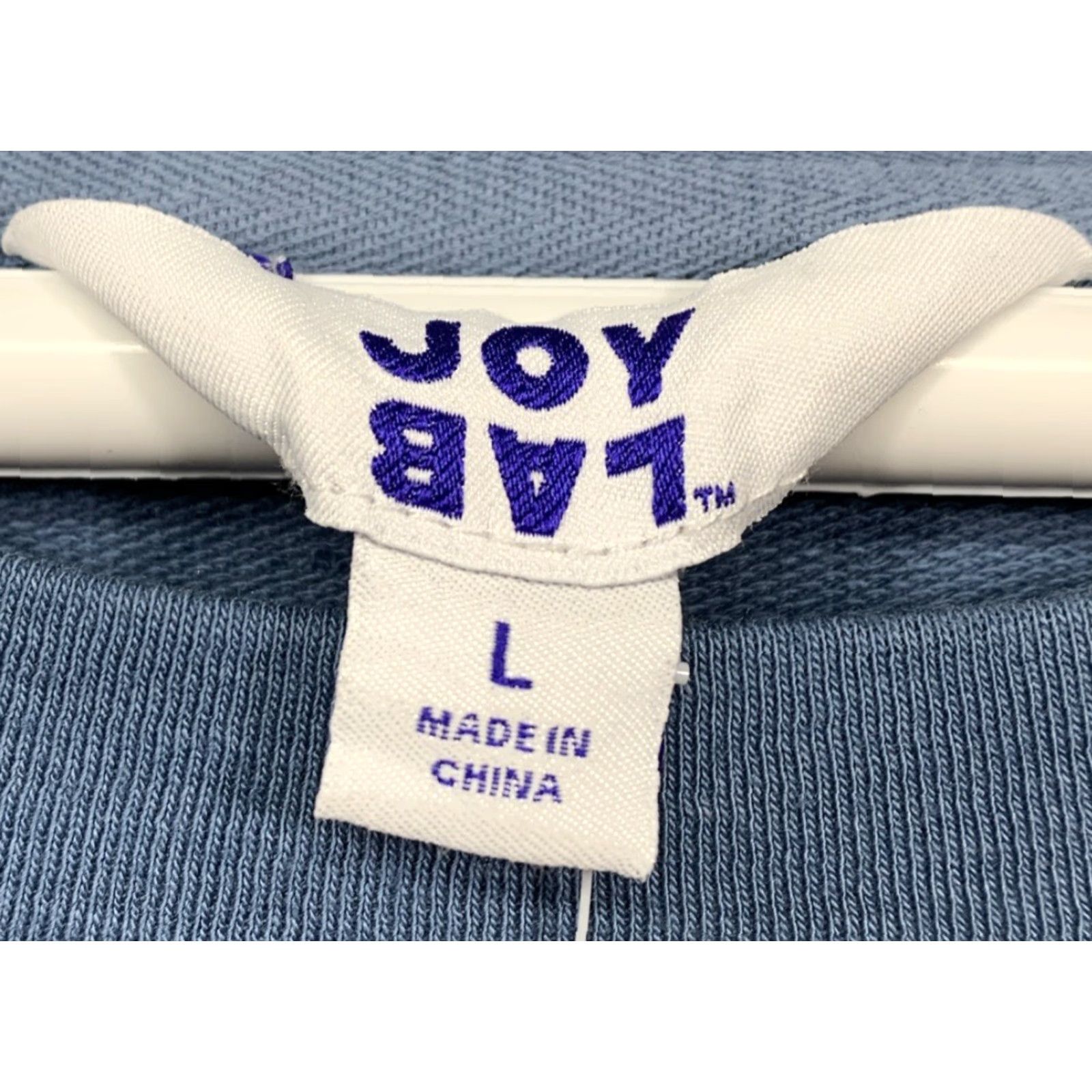 Vintage Joy Lab Cropped Sweatshirt Women’s Blue & Cream Size Large Thumb Holes NEW NWT Shirt Activewear Size L / US 10 / IT 46 - 5 Thumbnail