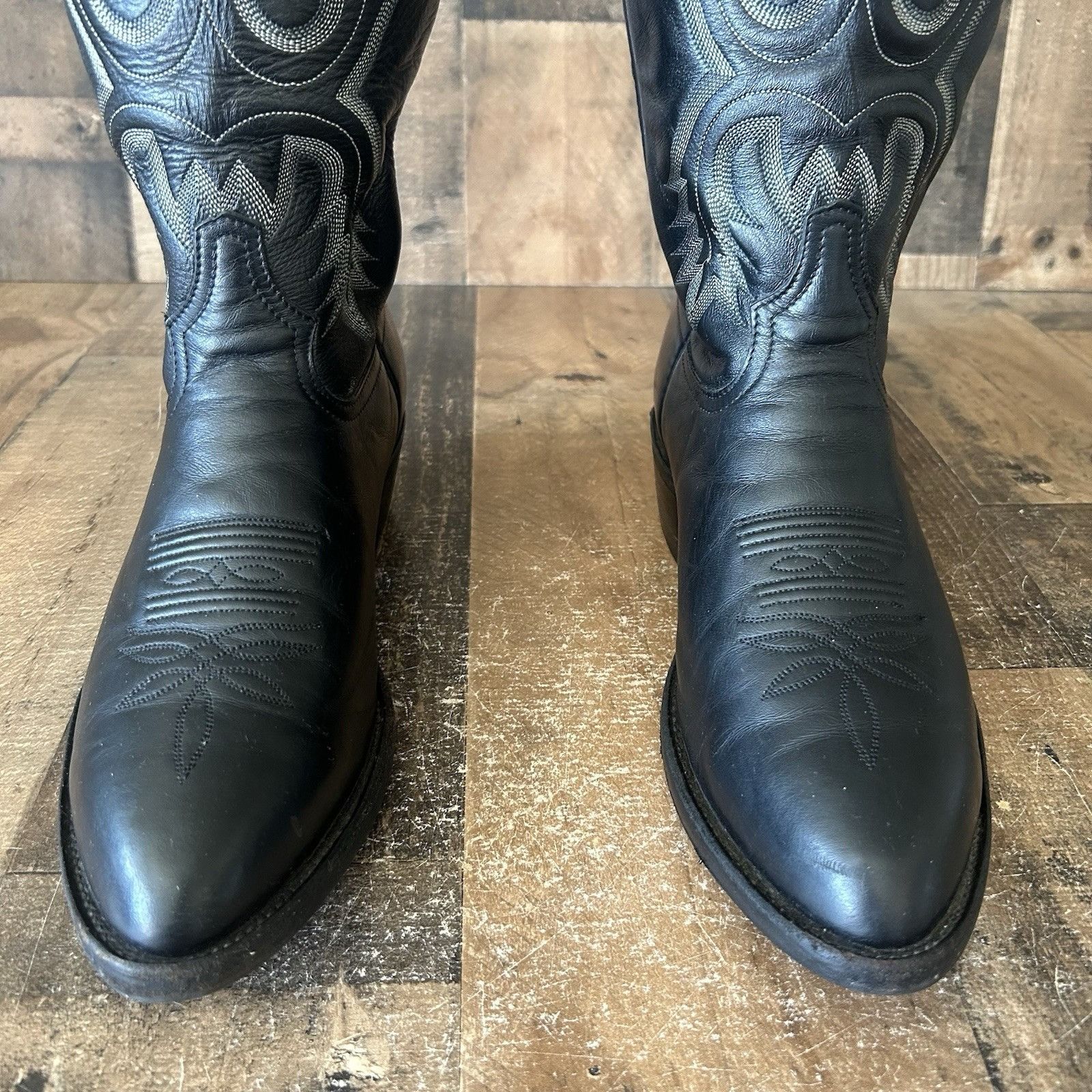 Tony Lama Tony Lama CZ4000 Vintage Black Cowboy Boots Mens 10.5 D Size US 10.5 / EU 43-44 - 9 Thumbnail