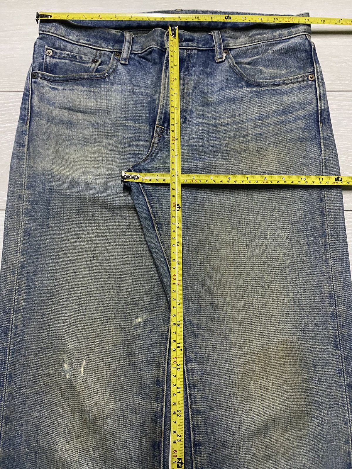 Uniqlo Vintage Uniqlo Mud Wash Distressed Slim Fit Jeans Size US 34 / EU 50 - 12 Thumbnail