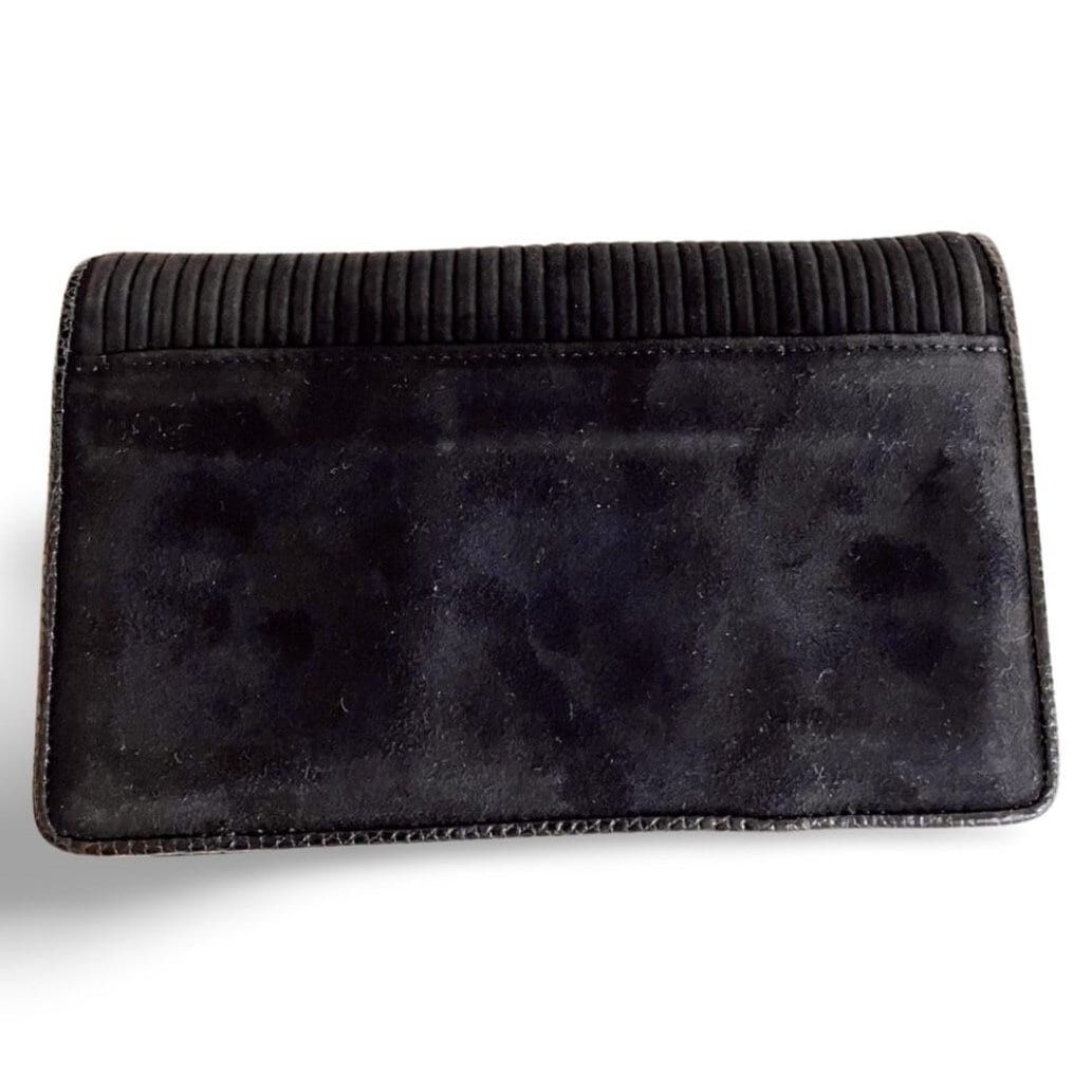 Bottega Veneta Vintage Bottega Venetia black suede clutch bag with bow Size ONE SIZE - 2 Thumbnail
