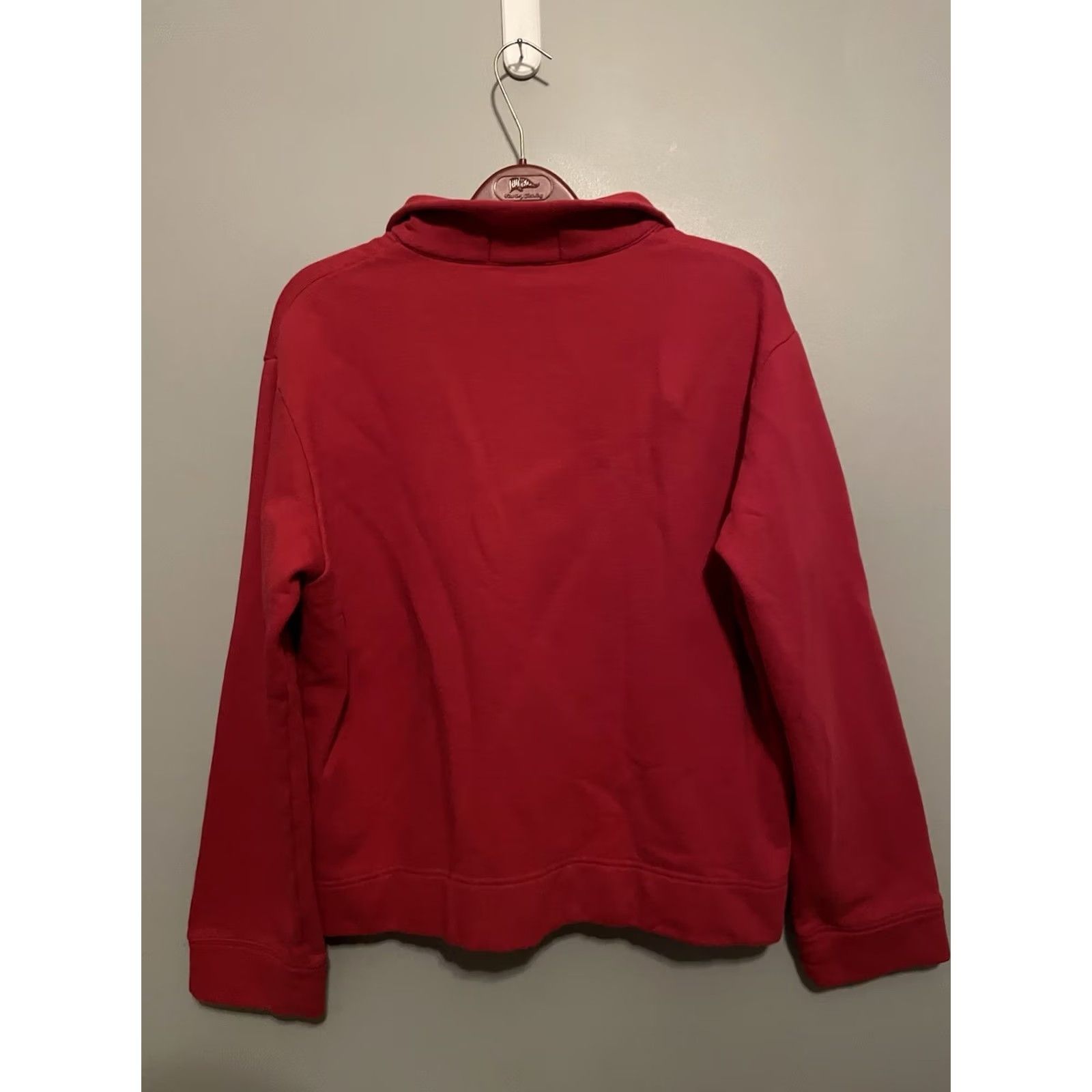 Ralph Lauren VINTAGE Polo Sport Ralph Lauren Women’s Quarter Zip Red Size XL Pullover Knit Sweater with Logo Zipper Size XL / US 12-14 / IT 48-50 - 6 Thumbnail