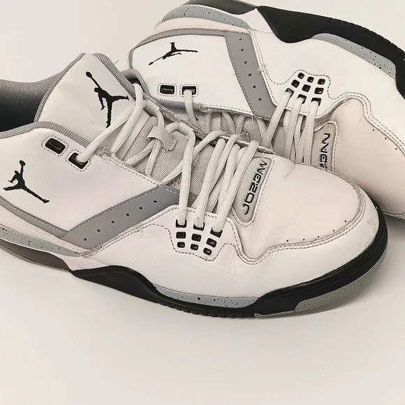 Jordan Brand Jordan Men's Flight 23 Cement 'White Black' Sneakers- US13 Size US 13 / EU 46 - 7 Thumbnail