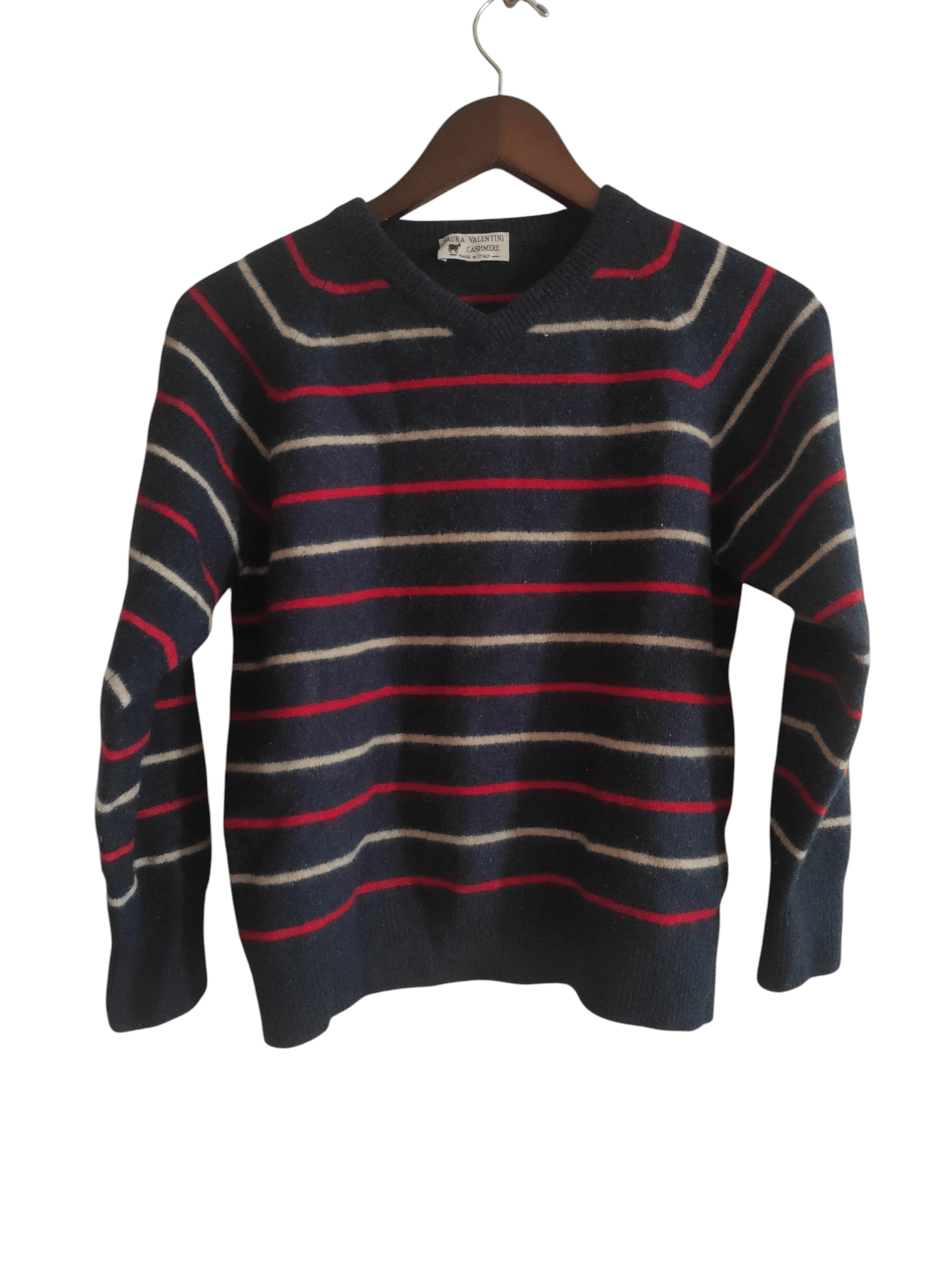 Other Laura Valentini Cashmere Striped Sweater Size M Made Italy Size US M / EU 48-50 / 2 - 2 Thumbnail