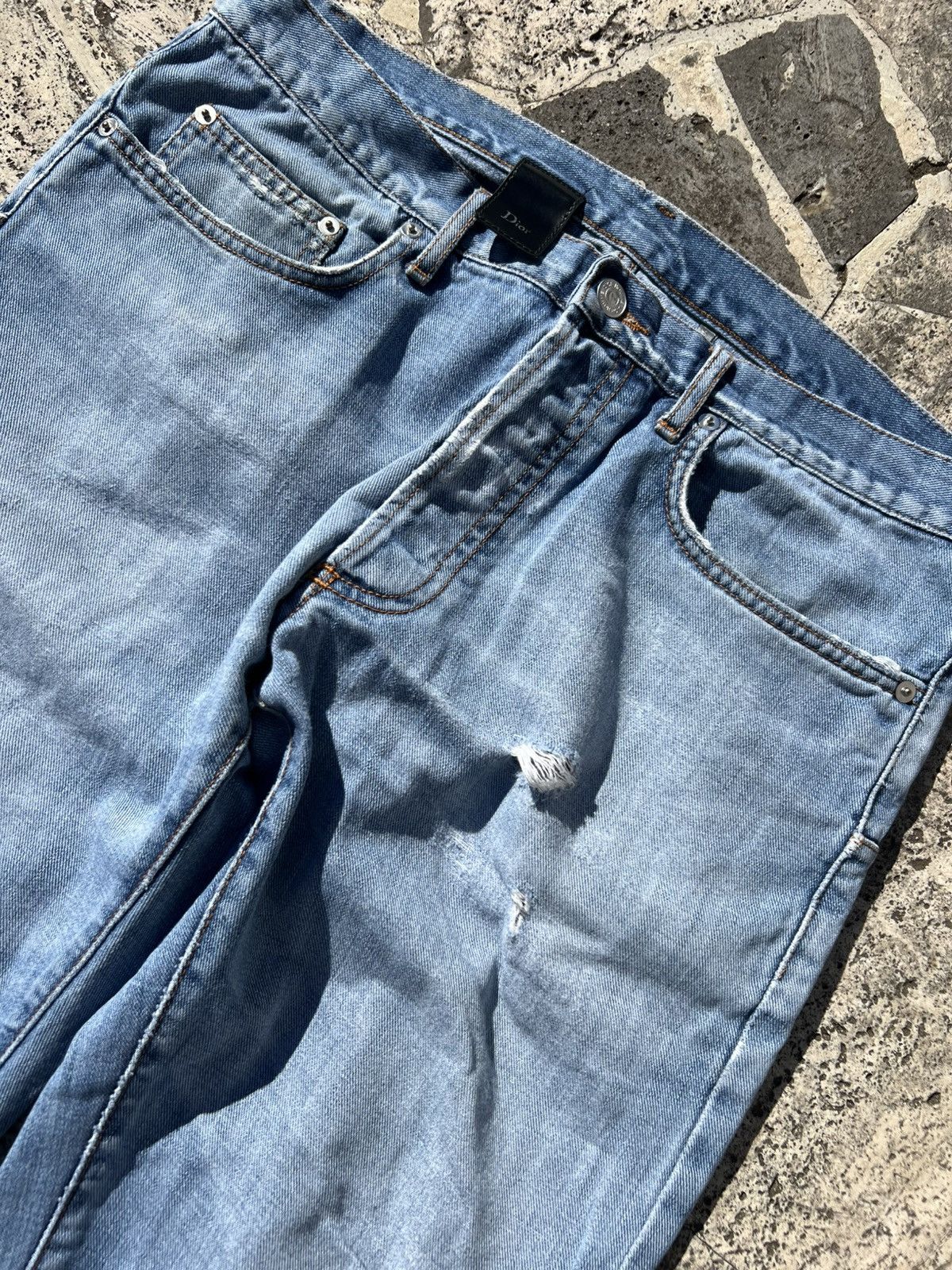 Dior Dior Homme destroyed denim jeans by KVA archive 2000s Size US 33 - 4 Thumbnail