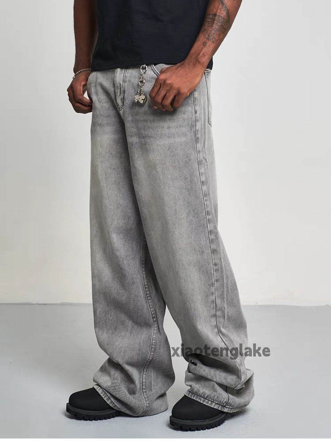 Jean × Vintage washed faded cleanfit yuppie loose baggy jeans Size US 30 / EU 46 - 3 Thumbnail