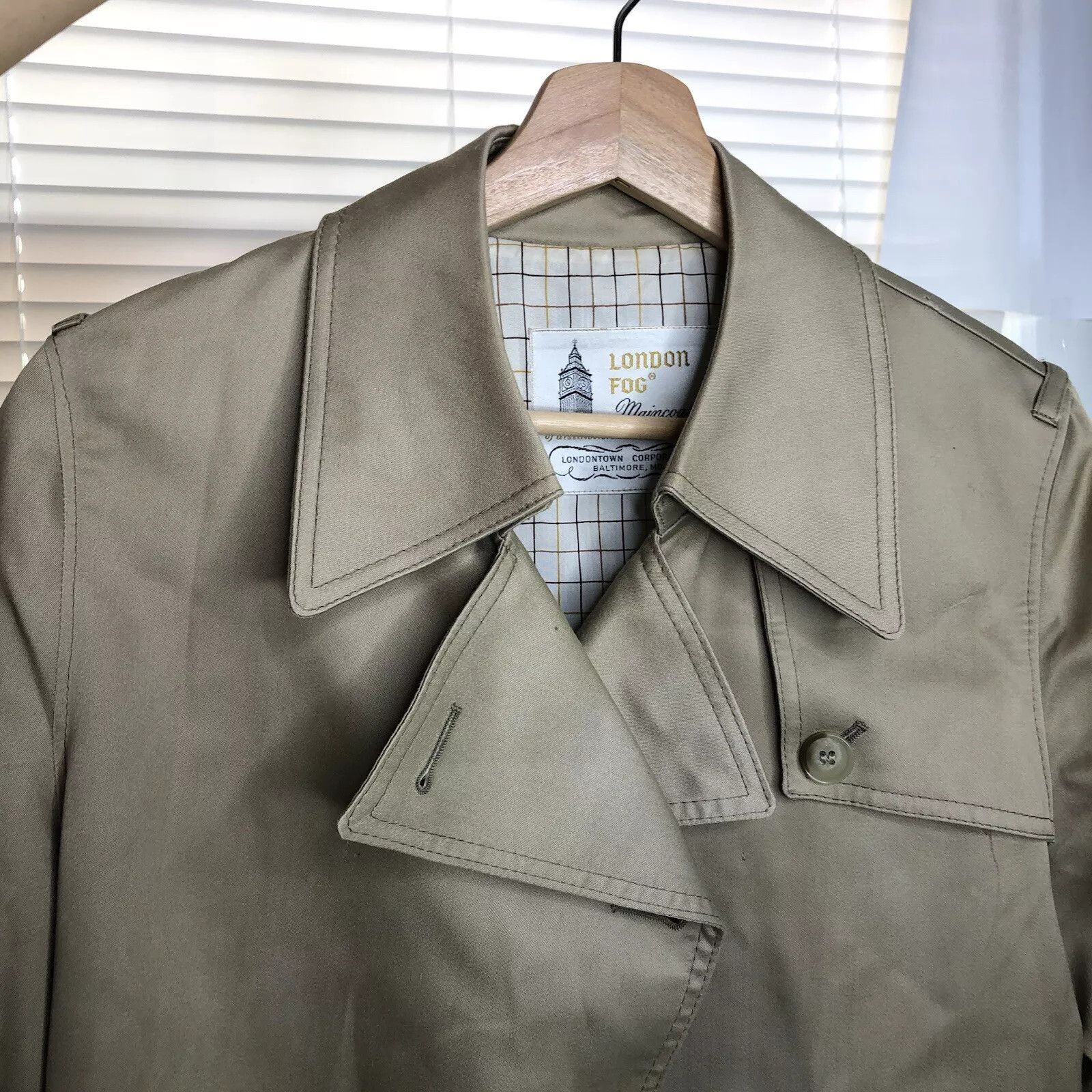 London Fog Women Trench Coat Sz 8 Beige Tan Weatherwear Single Breast Size M / US 6-8 / IT 42-44 - 6 Thumbnail