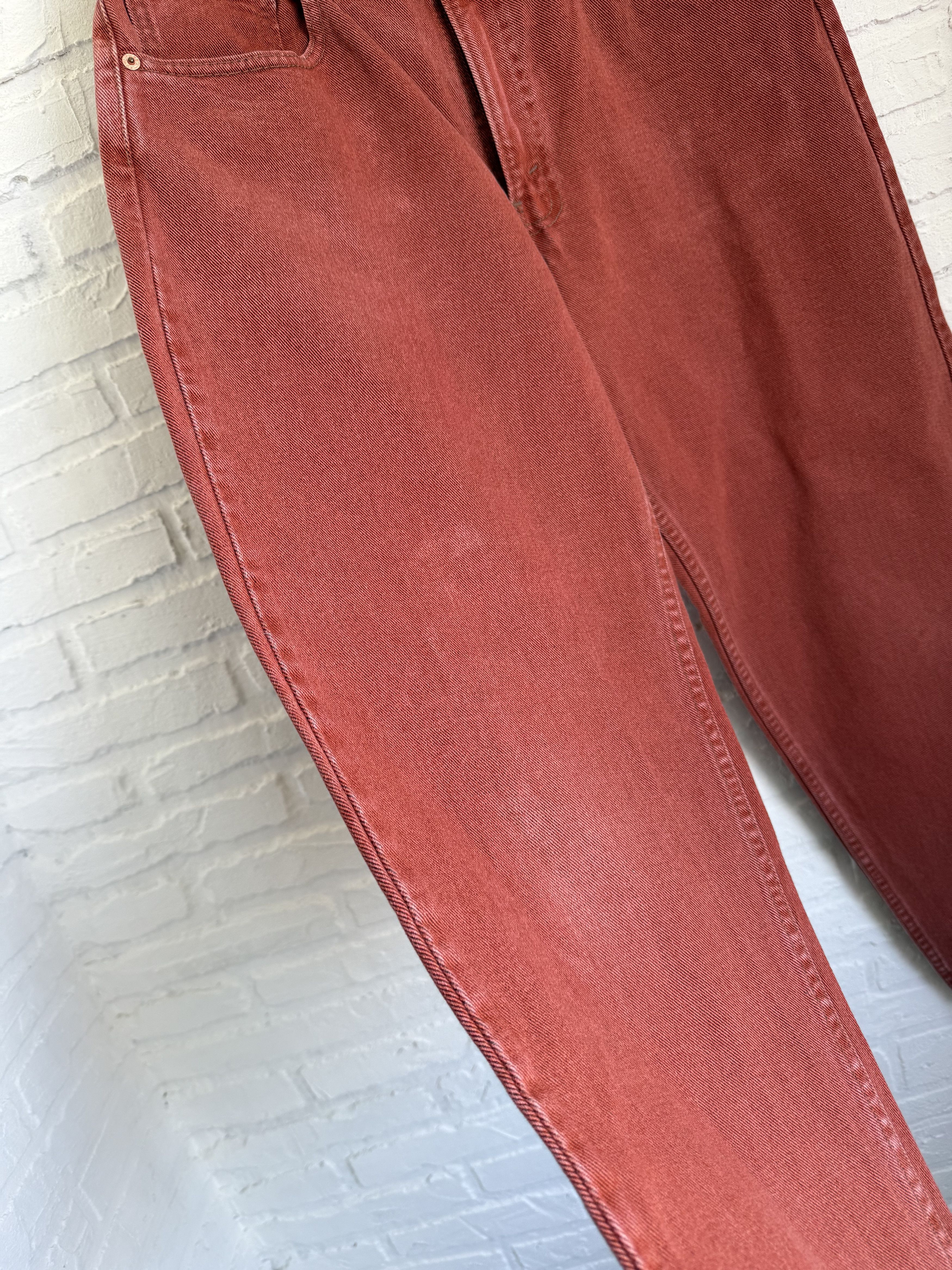 Levi's RARE Vintage 80s Levi's loose jeans terracotta Size US 31 - 9 Thumbnail