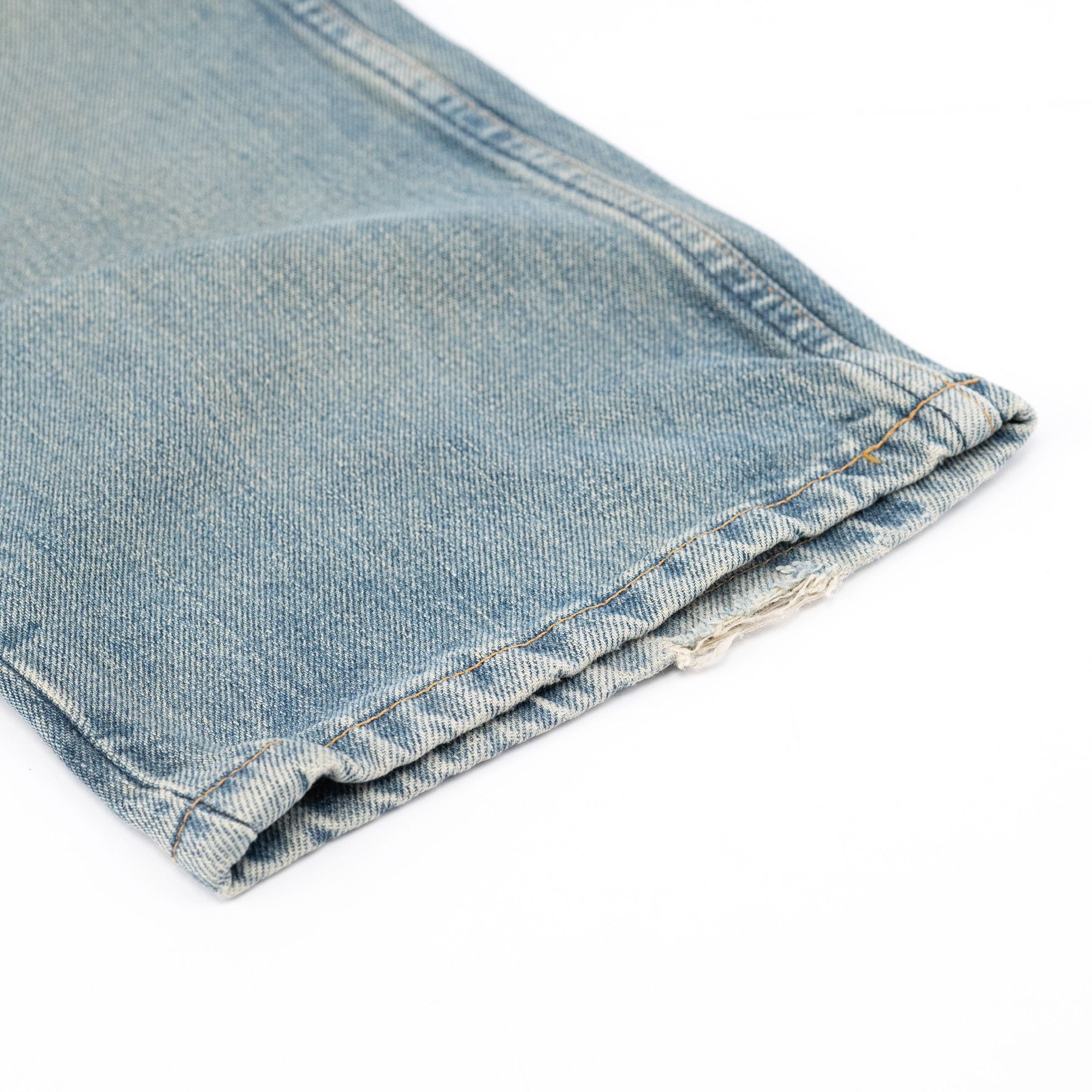 1998 Vintage Stained Denim Unhemmed