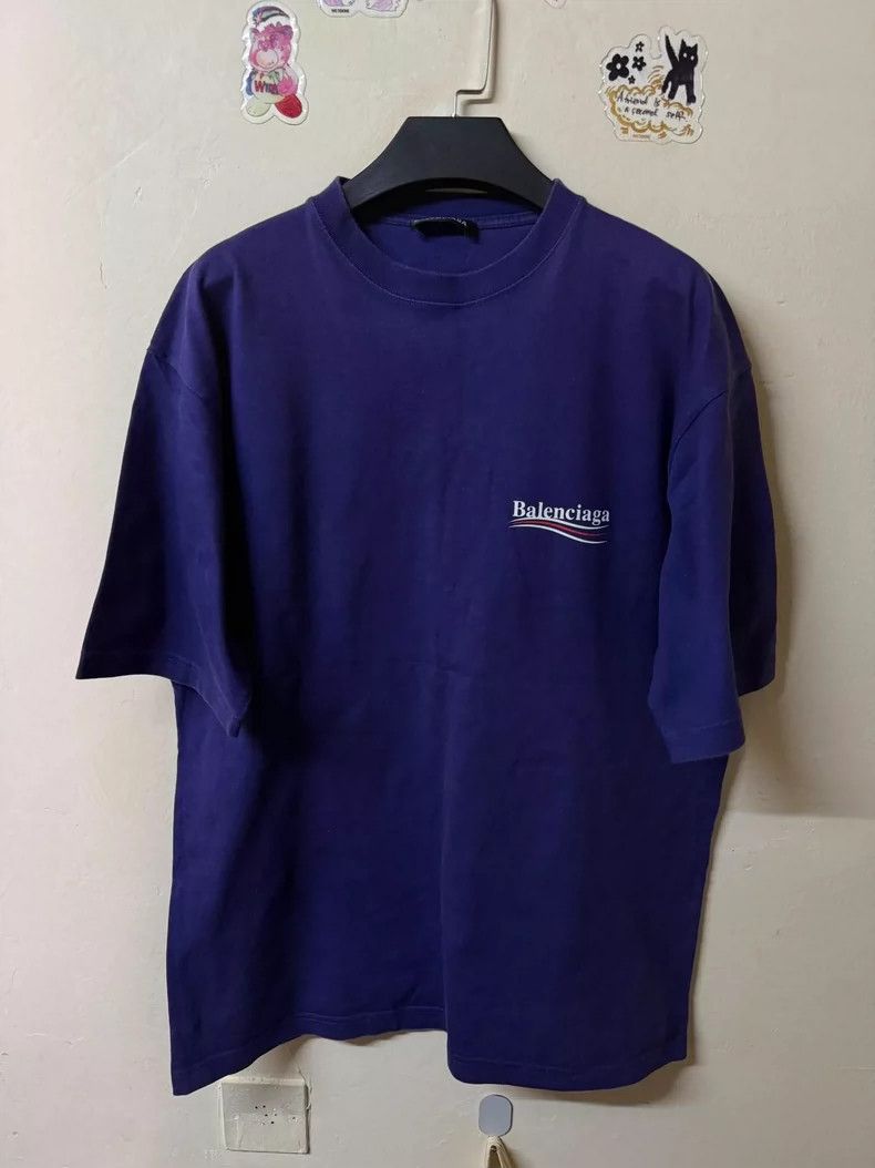 Balenciaga Balenciaga Blue Cola printed short sleeves 2505-Nextarrow Size US XS / EU 42 / 0 - 1 Thumbnail