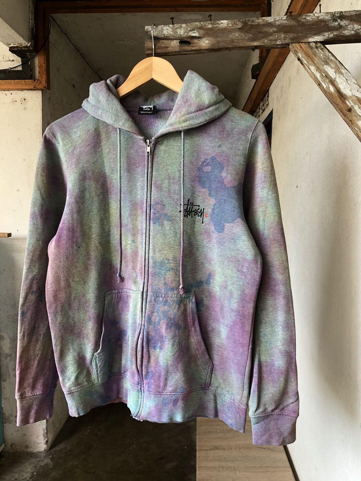 Stussy Rare❗️Stussy Tie Dye Big Logo Sweater Hoodie y2k Size US S / EU 44-46 / 1 - 3 Thumbnail