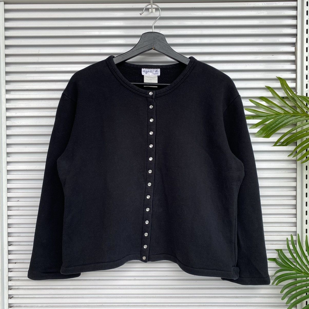 Japanese Brand × agnes b. Agnes B Cropped Button Cardigan Size S / US 4 / IT 40 - 1 Thumbnail