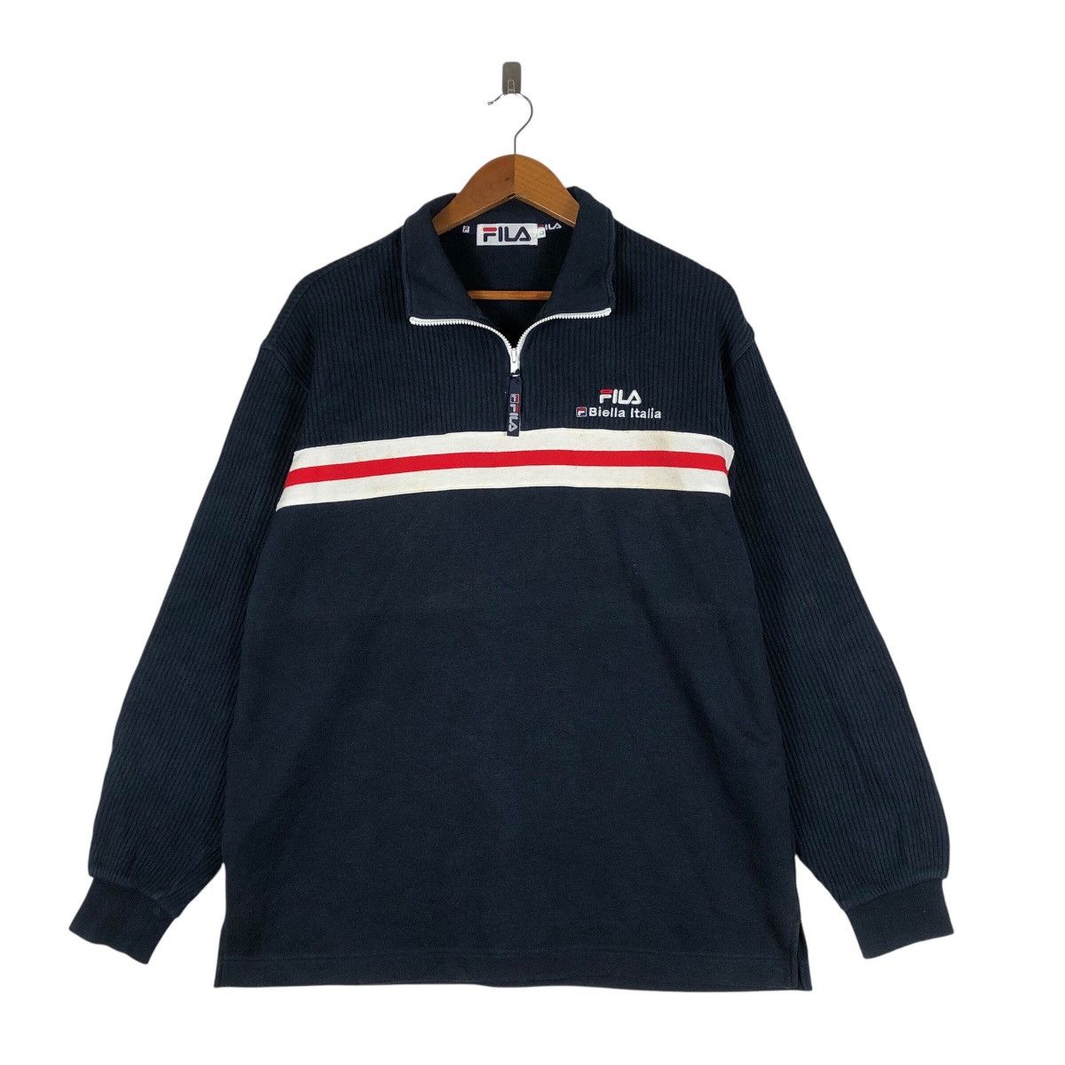 Fila FILA Biella Italia Half Zip Sweatshirt Size US L / EU 52-54 / 3 - 1 Thumbnail