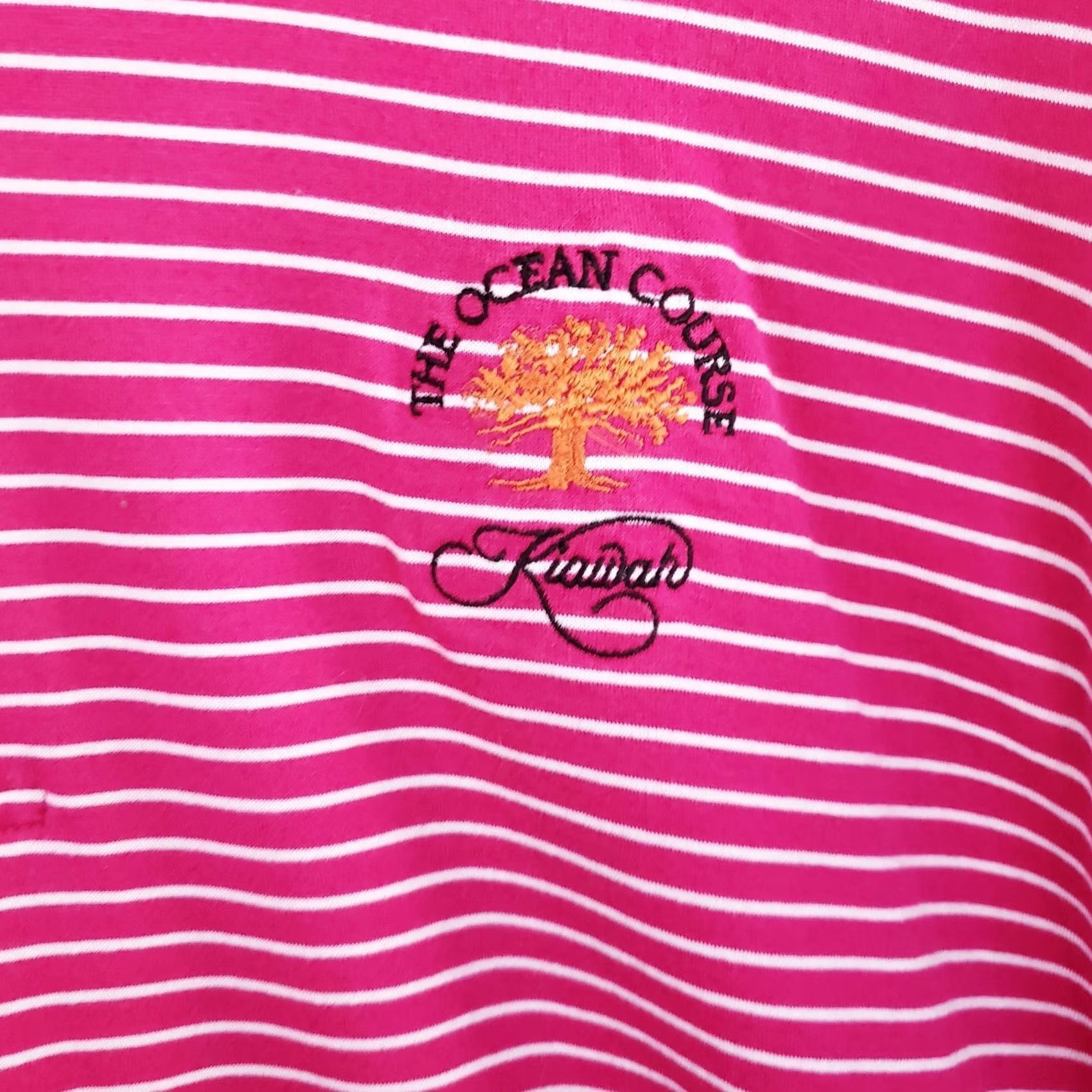 Vintage Oxford Golf Polo Shirt M Pink Striped The Ocean Course Kiawah Isl. Short Sleeve Polo Boys Mens? Size US M / EU 48-50 / 2 - 5 Thumbnail
