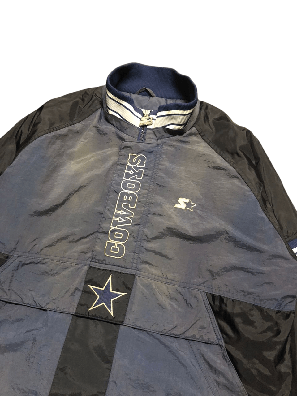 Starter Vintage Starter NFL Cowboy Anorak Jacket Sunfaded Faded Size US L / EU 52-54 / 3 - 14 Thumbnail