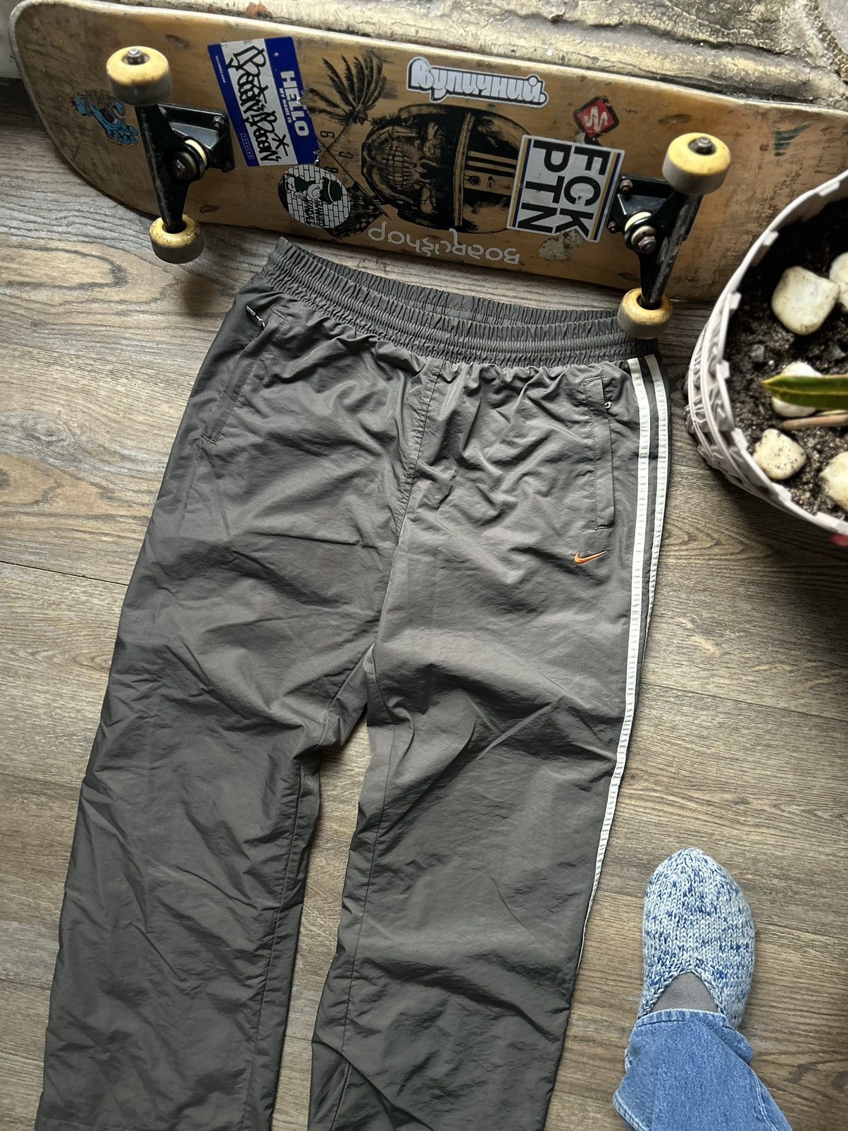 Nike × Vintage Vintage Nike Parashute Track Pants Drill 90s Size US 32 / EU 48 - 4 Thumbnail