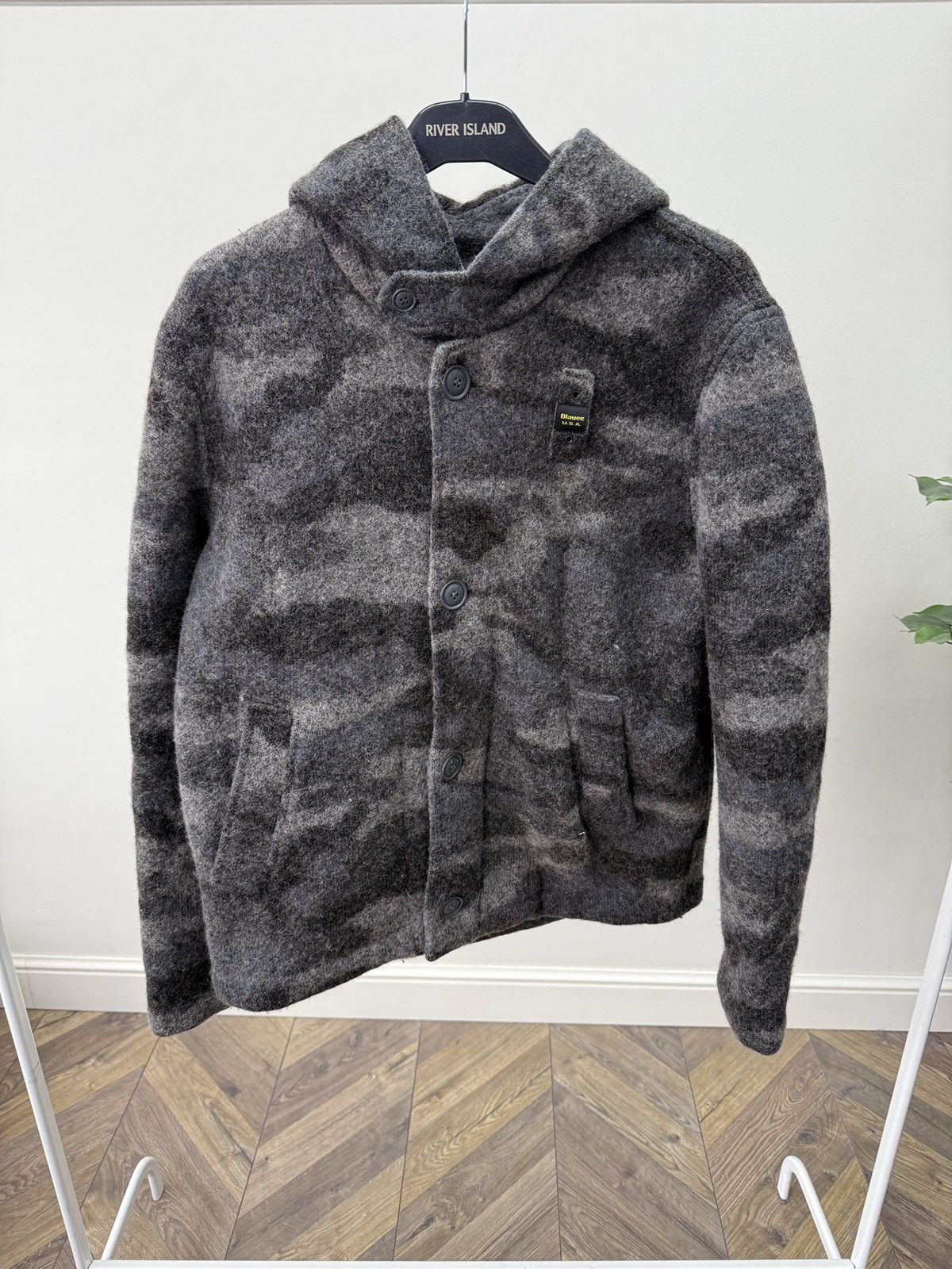 Other Vintage Blauer USA Wool Blend Hooded Jacket Button Up Size XL / US 12-14 / IT 48-50 - 1 Thumbnail