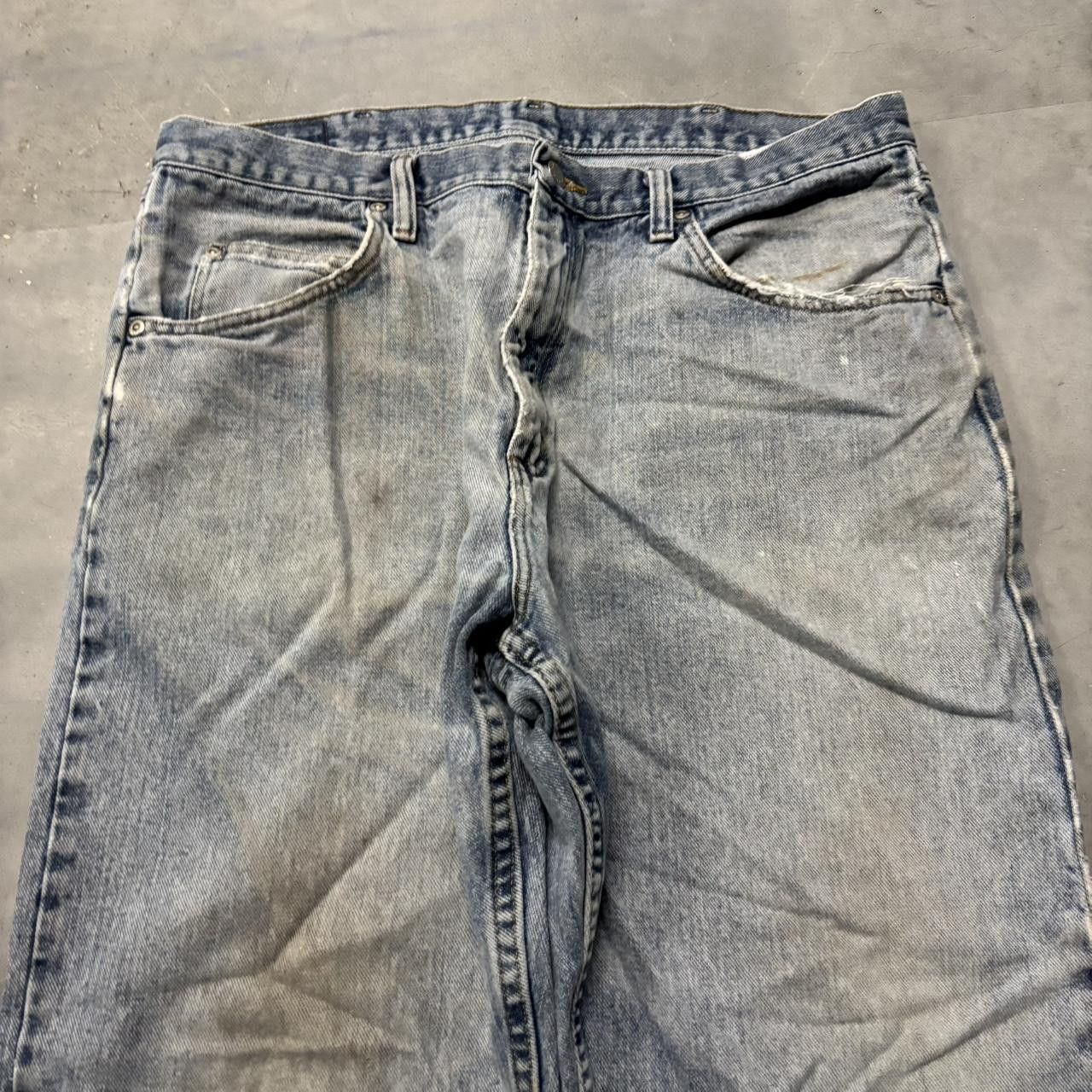 Japanese Brand × Vintage Crazy Vintage Y2K/2000s Grunge Faded Light Wash Skater Style Distressed Denim Jeans! Size US 36 / EU 52 - 5 Thumbnail