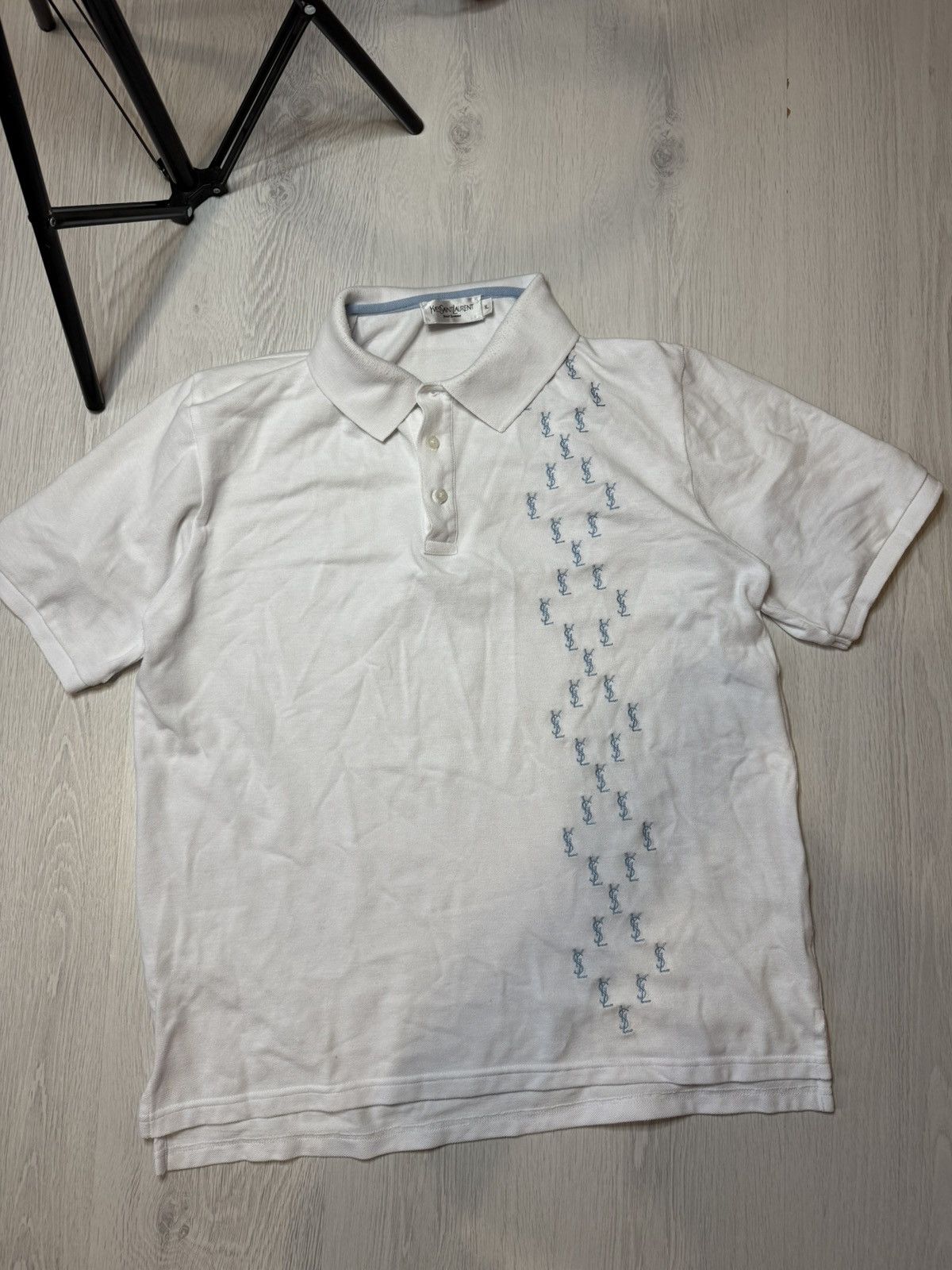 Vintage Y2k Yves Saint Laurent YSL Monogram Polo Shirt