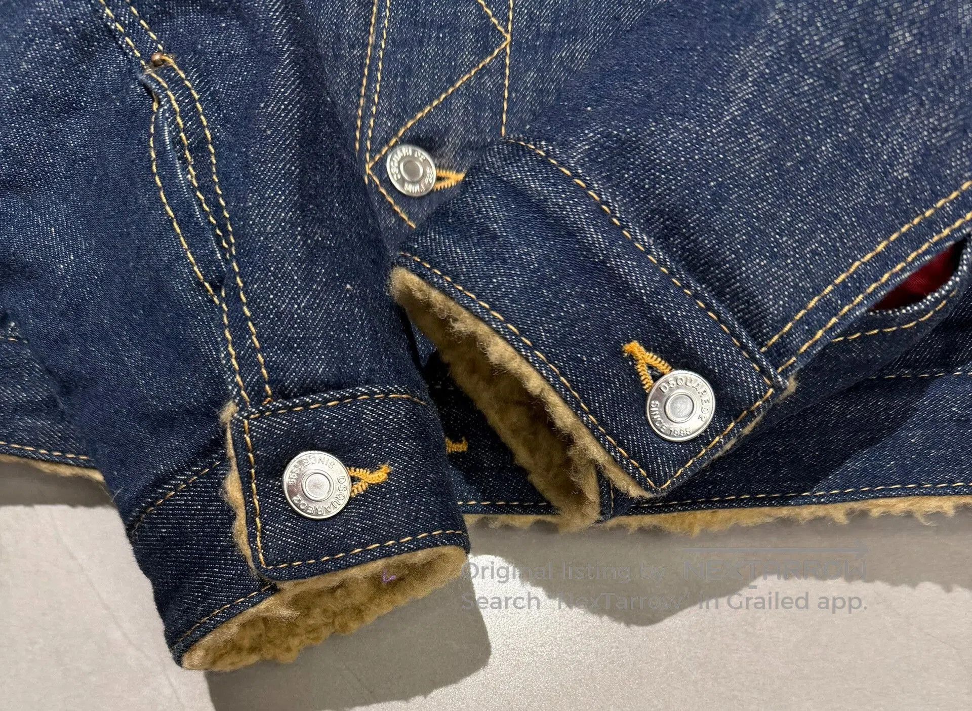 Dsquared2 DSquared2 Men's Lamb Wool Denim Jacket. Size US M / EU 48-50 / 2 - 6 Thumbnail