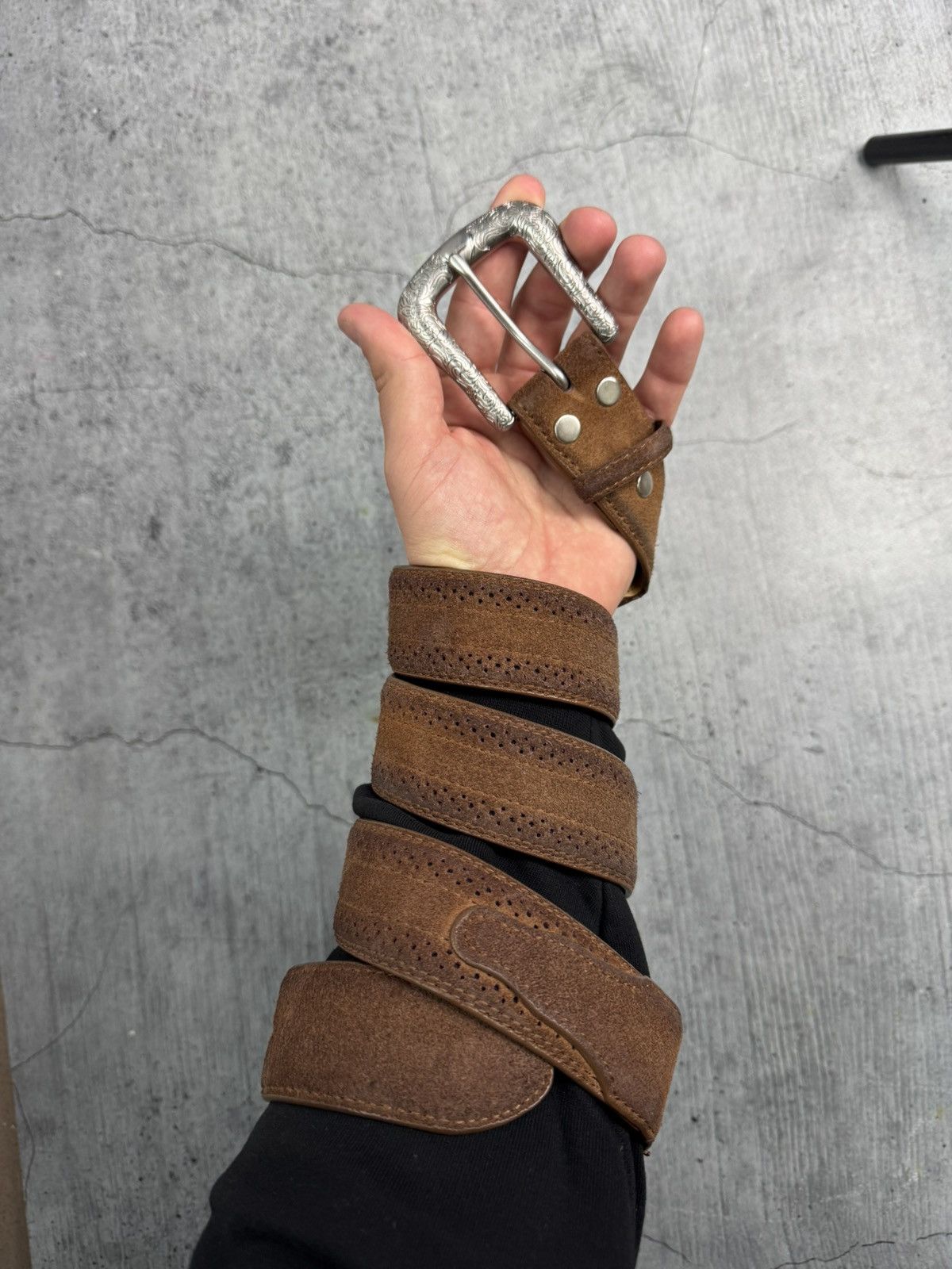 Japanese Brand 00’s NUMBER NINE STYLE DRAGON LEATHER RARE Y2K BELT VINTAGE Size ONE SIZE - 2 Thumbnail