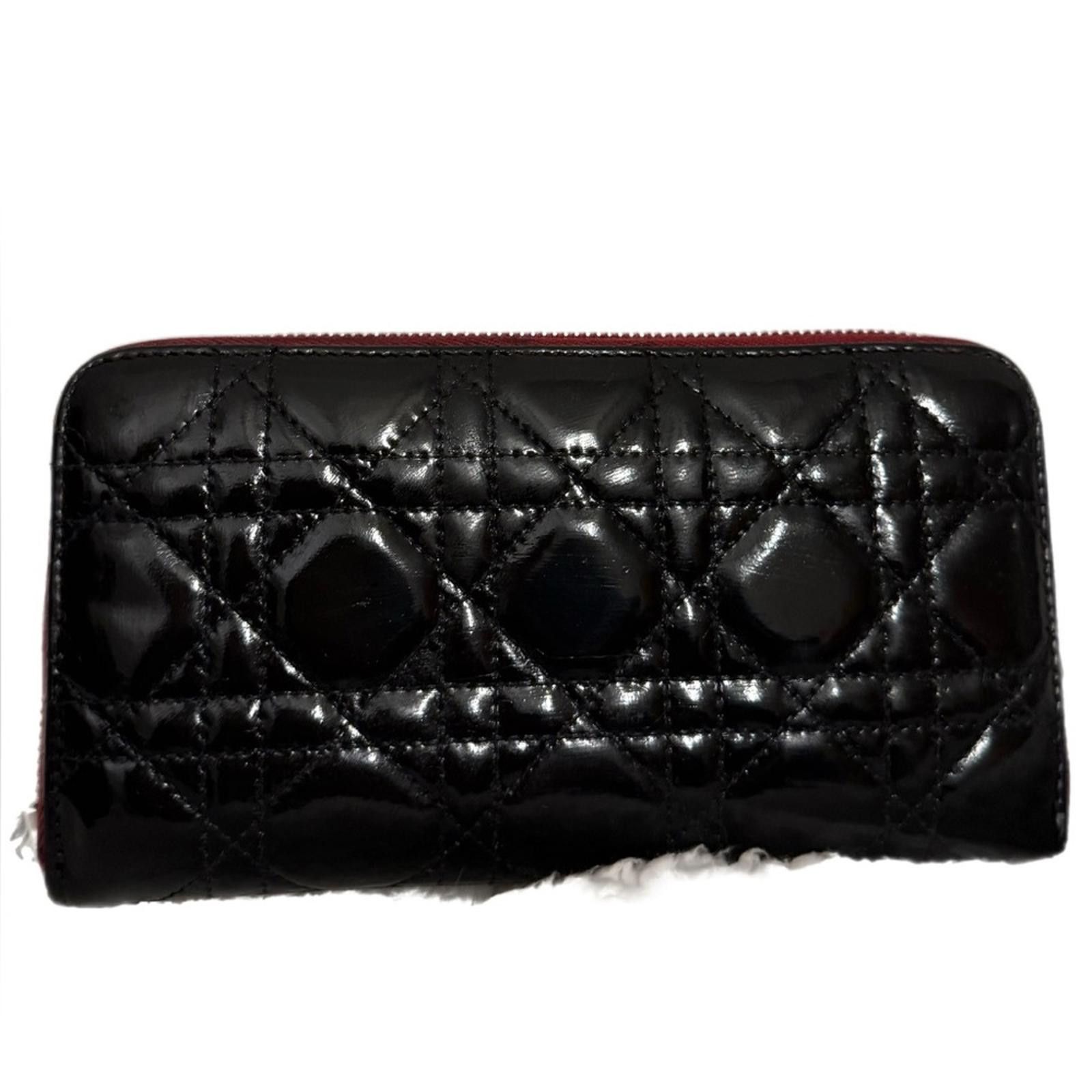 Christian Dior Monsieur AUTHENTIC Dior Lady Dior Zippy Wallet- REDYED CONDITION Size ONE SIZE - 1 Thumbnail