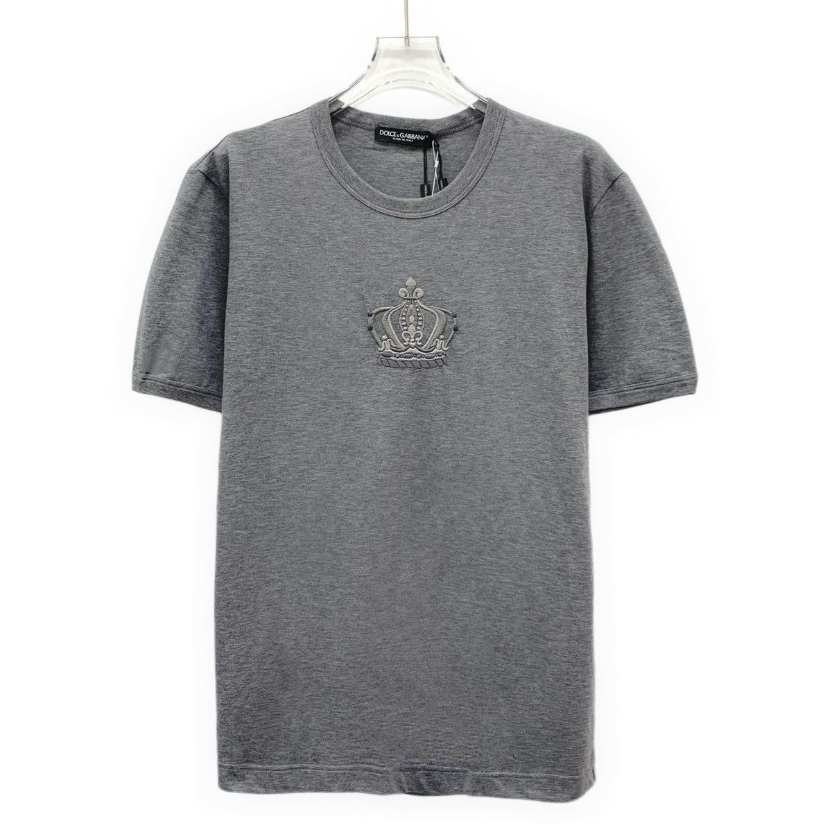 Dolce & Gabbana Dolce & Gabbana Crown Embroidered Crew Neck T-shirt K26WX Size US S / EU 44-46 / 1 - 1 Thumbnail