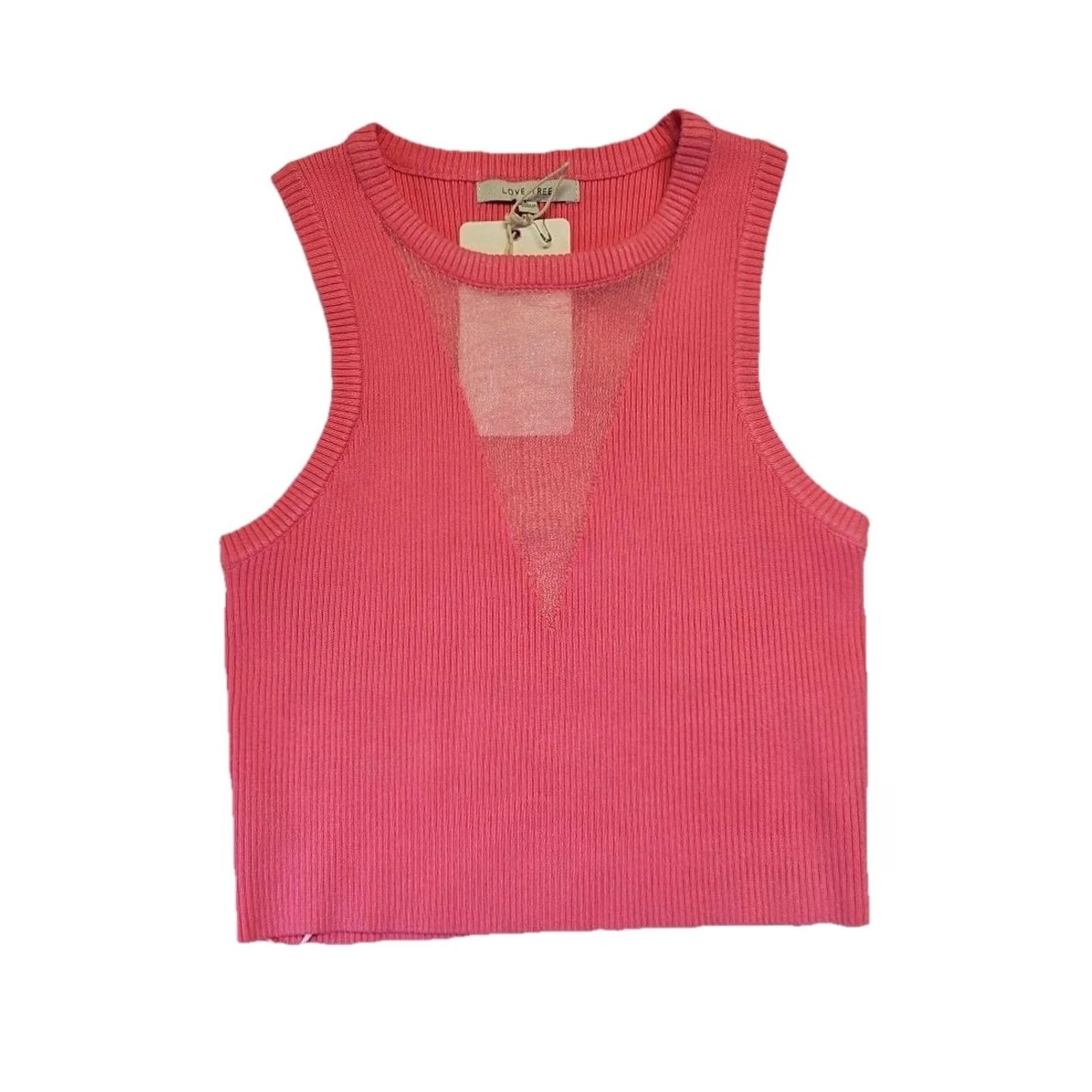 Vintage Love Tree Ribbed Knit Tank Top Lot 2 NWT Blue Pink Sleeveless Pullover Viscose Blend Women's Tank Top L Size L / US 10 / IT 46 - 2 Thumbnail