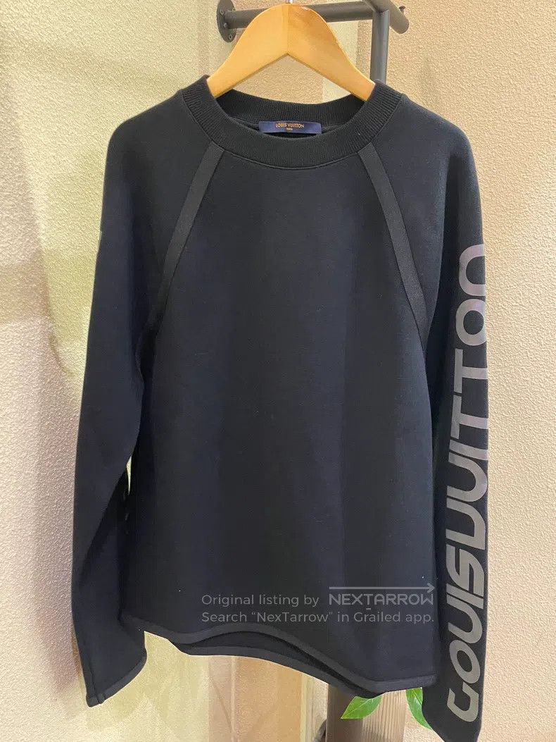 Louis Vuitton Louis Vuitton Black reflective letter sweatshirt Size US L / EU 52-54 / 3 - 1 Thumbnail