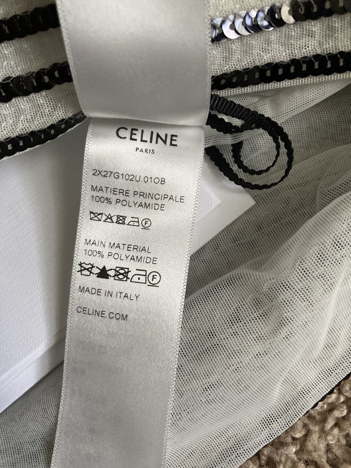 Celine × Hedi Slimane New AW23 Celine Sequin Tank Top Black White 2023 Striped HS Size US S / EU 44-46 / 1 - 6 Thumbnail