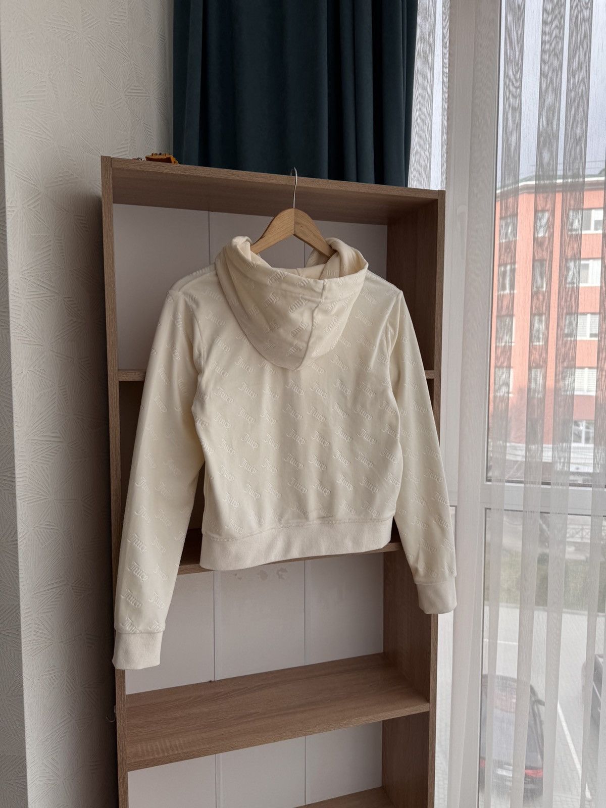 Juicy Couture Juicy Couture Sport MilkyBeige Luxury Multilogo VelourHoodie Size M / US 6-8 / IT 42-44 - 11 Thumbnail