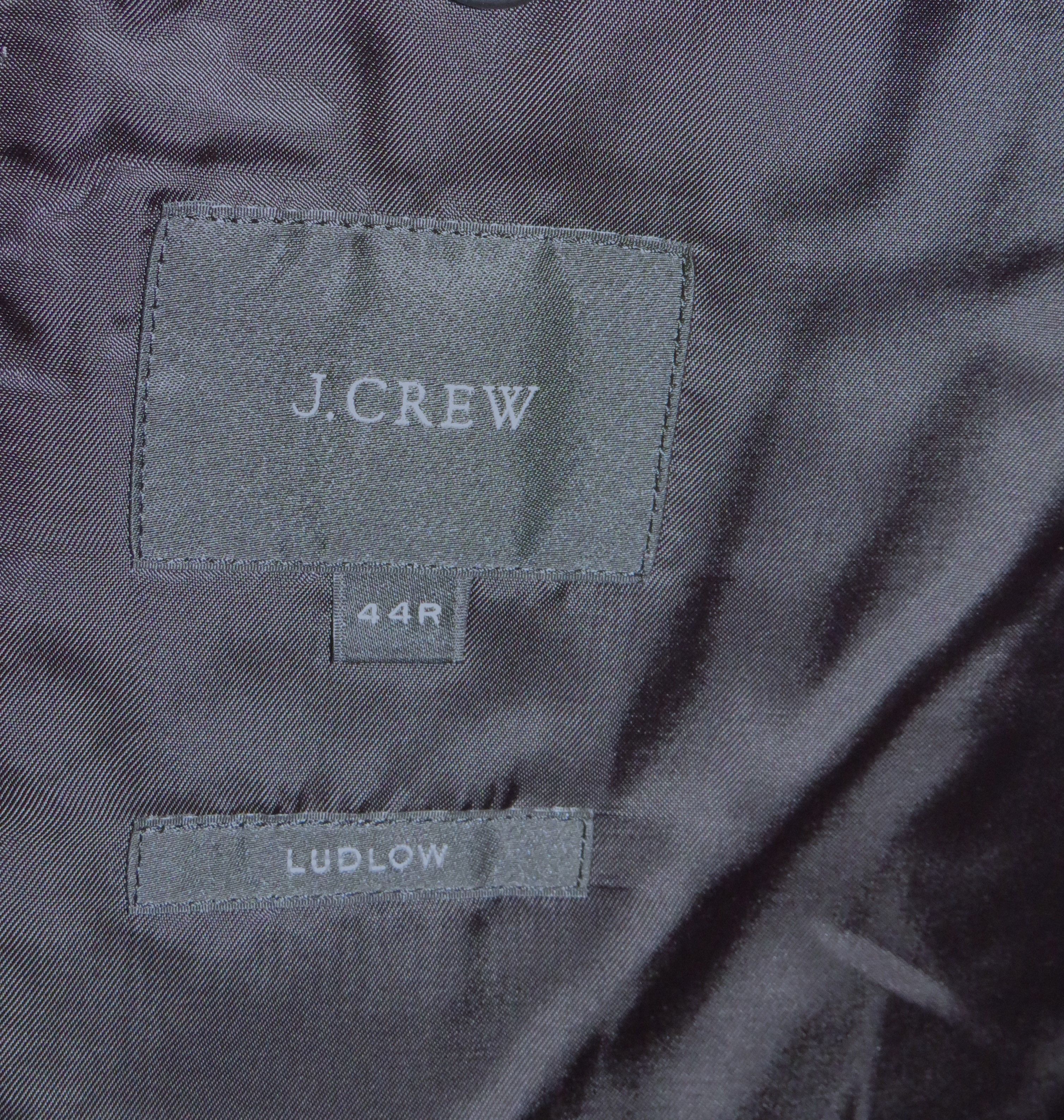 J.Crew Ludlow Tollegno Black Barathea Two Button Tuxedo Jacket 44R Size 44R - 12 Thumbnail