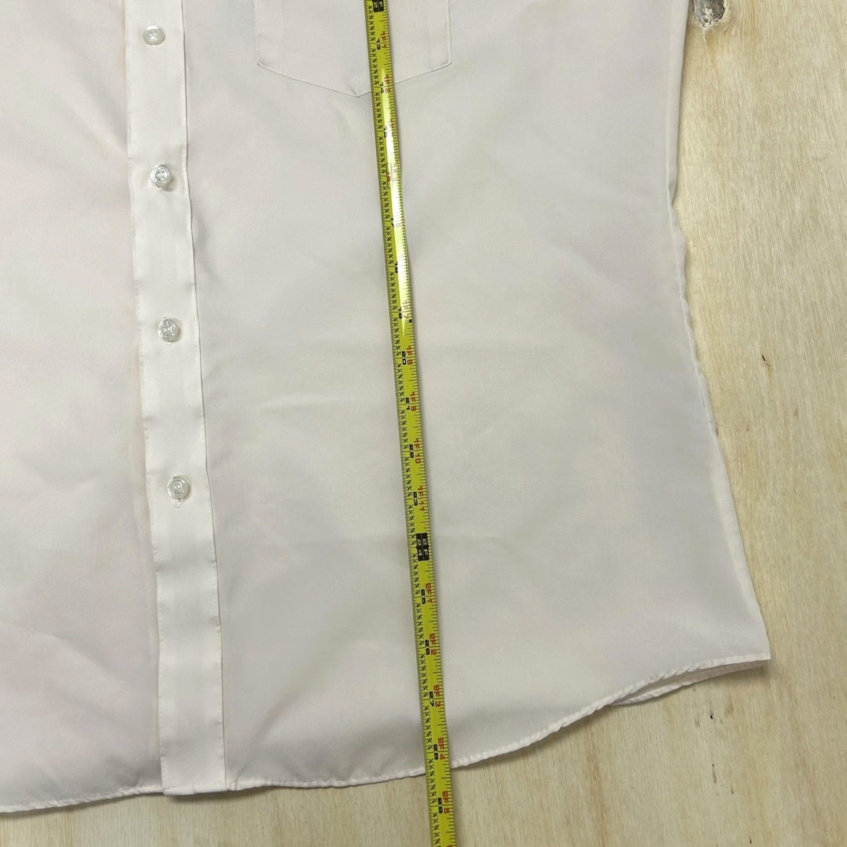 Vintage VINTAGE Montgomery Ward Dress Shirt Mens 16 32/33 White Image Of Silk 70s Size 42R - 4 Thumbnail