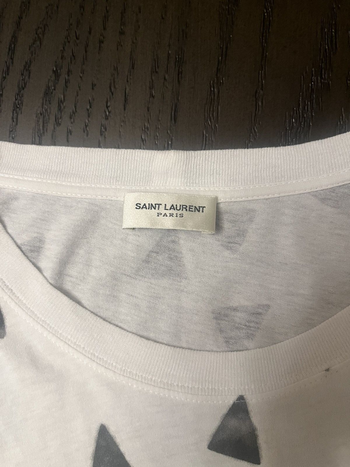 Saint Laurent Paris White triangle design Saint Laurent Shitt Size US M / EU 48-50 / 2 - 3 Thumbnail