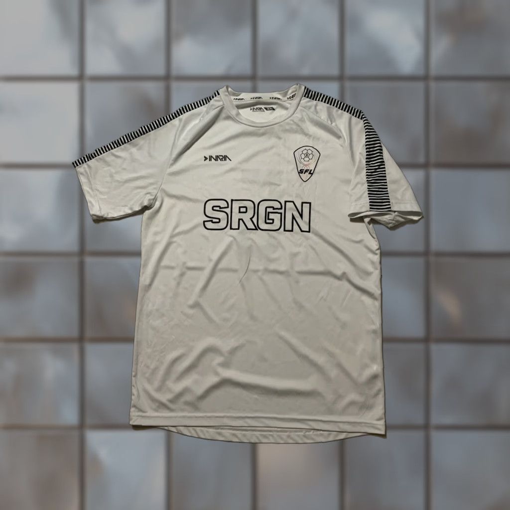 Vintage VINTAGE Inaria The Shoe Surgeon SRGN Studios Football League Soccer White Jersey Sz. M Size US M / EU 48-50 / 2 - 1 Thumbnail