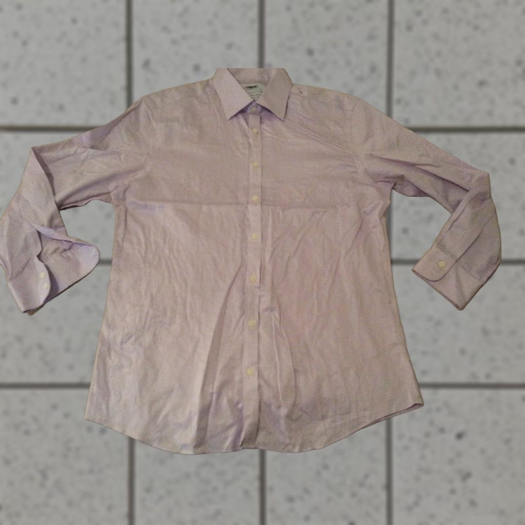 Charles Tyrwhitt VINTAGE Charles Tyrwhitt Dress Shirt Mens 16.5 33 Purple Cotton Size 46R - 1 Thumbnail