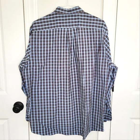 Club Room Regular Fit Tartan Plaid Collared Long Slv Button-Up Shirt Size US XL / EU 56 / 4 - 6 Thumbnail