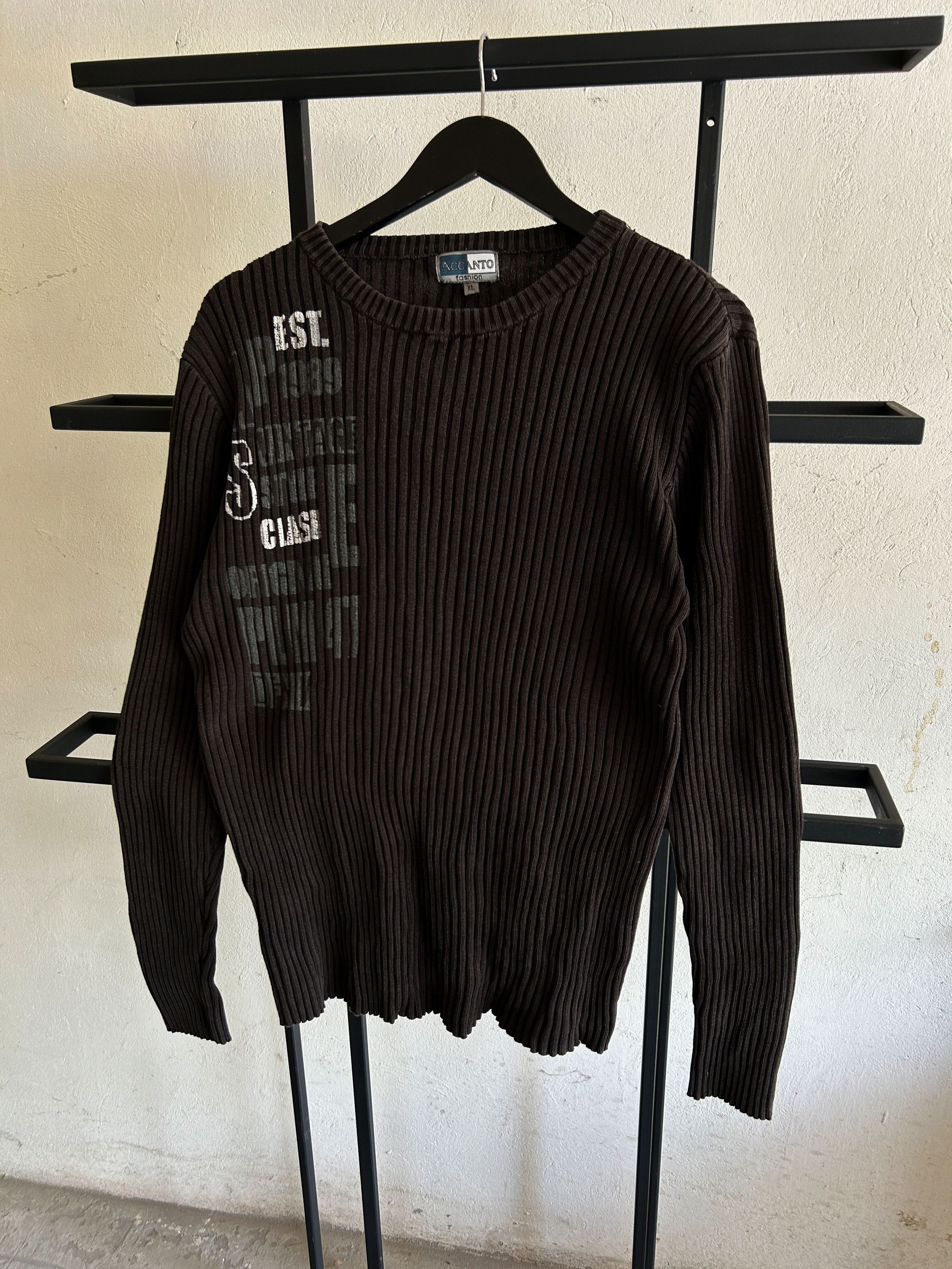 Hysteric Glamour Y2K Archive Black Ribbed Japanese Sweater Minimal Core Size US M / EU 48-50 / 2 - 3 Thumbnail