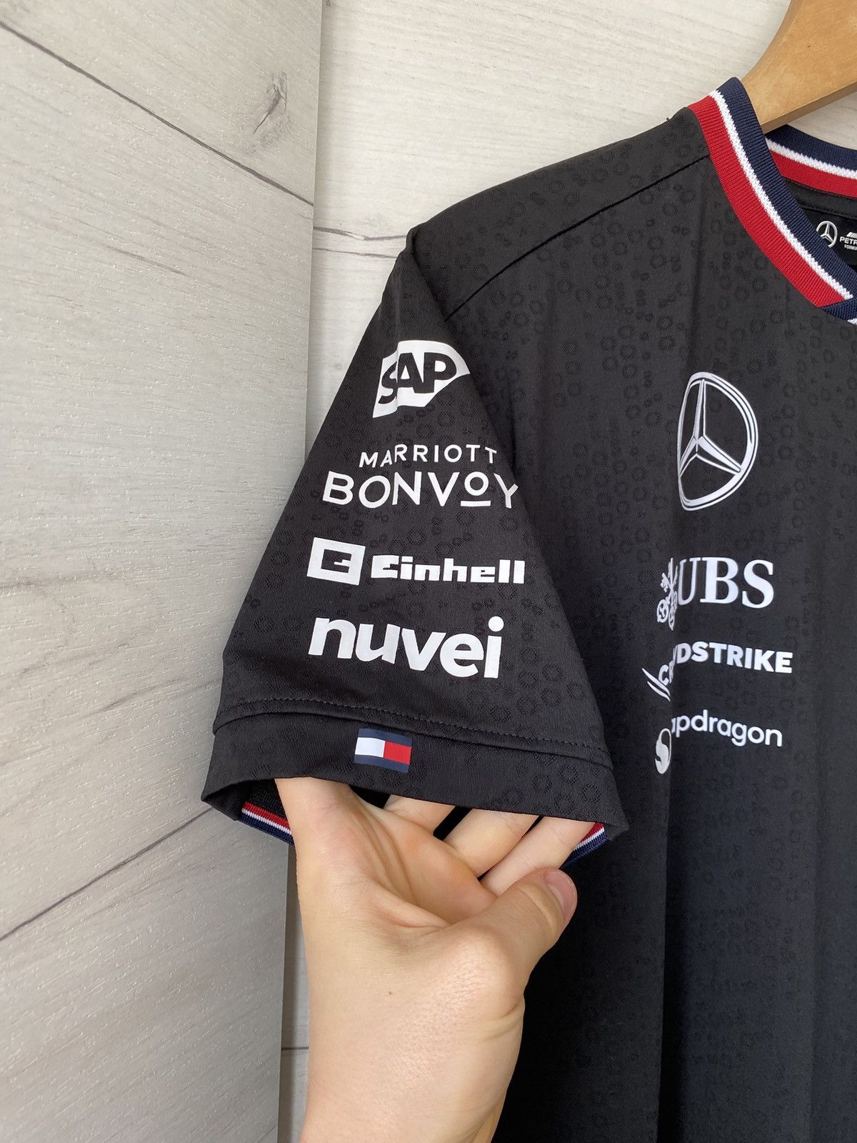 Mercedes-Benz 2024 Mercedes AMG Petronas F1 Men's Team Black T-shirt Size US XL / EU 56 / 4 - 3 Thumbnail