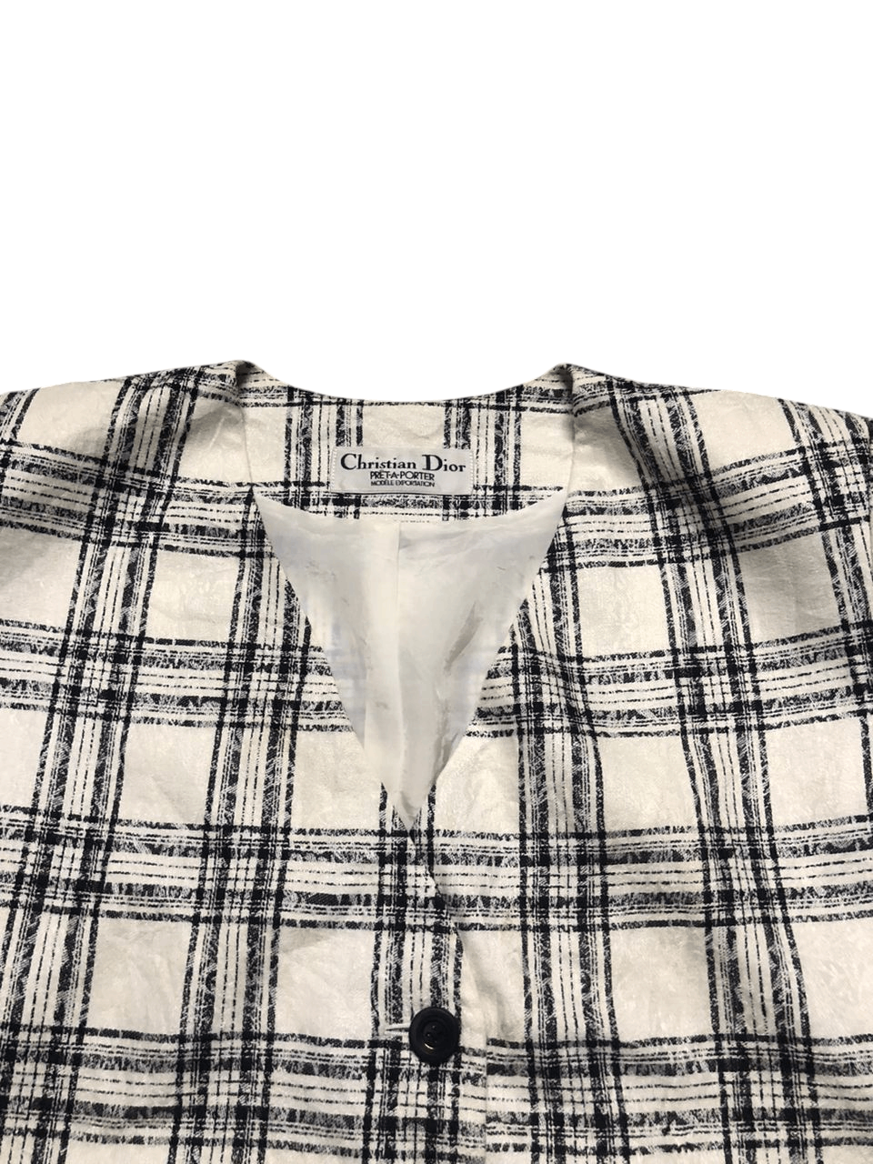 Christian Dior Monsieur × Dior Christian Dior Tartan No Collar Short Sleeve Coat Jacket Size M / US 6-8 / IT 42-44 - 4 Thumbnail