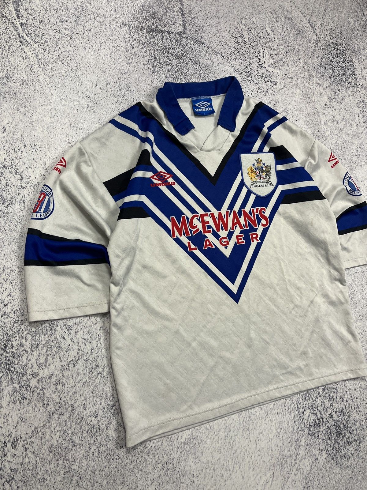 Vintage Vintage 1991/93 St Helens Umbro Rugby Jersey Shirt Rare Size US L / EU 52-54 / 3 - 5 Thumbnail