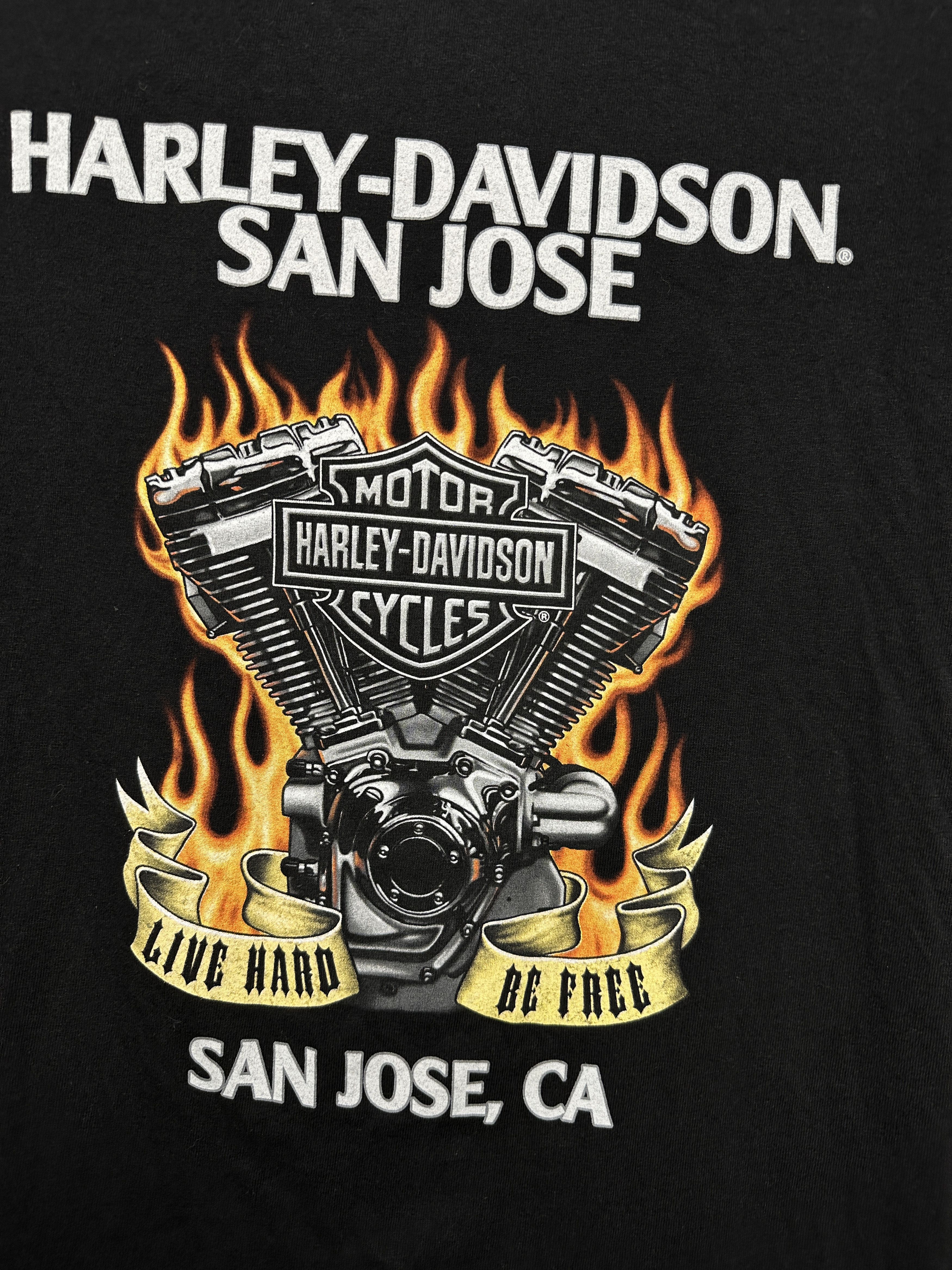 Harley Davidson × Vintage Harley Davidson San Jose Vintage Mens T-Shirt Size US L / EU 52-54 / 3 - 11 Thumbnail