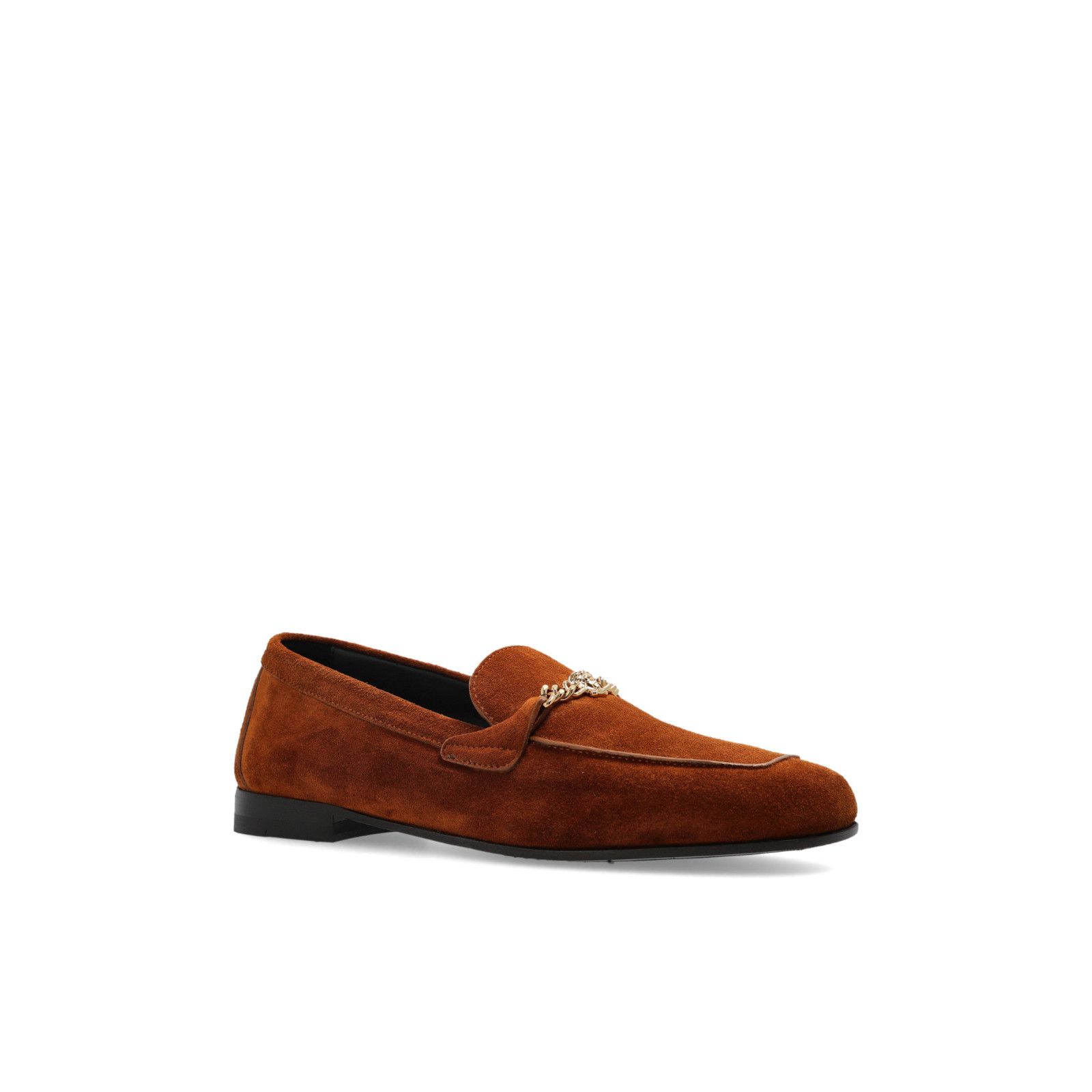 VERSACE Women's Brown Suede Loafers New And Authentic (Women