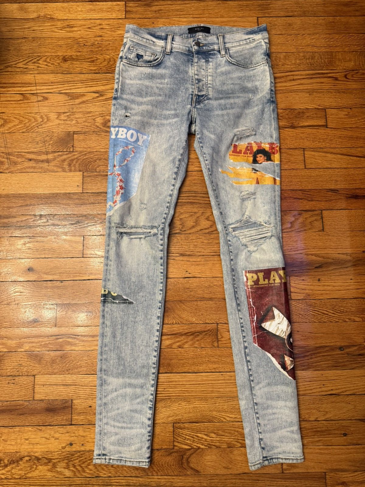 Amiri Amiri Playboi Blue Mx1 Jeans Size 31 Size US 31 - 1 Thumbnail